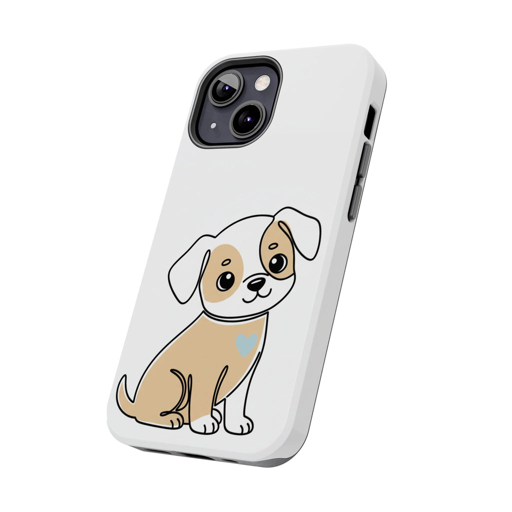 Cute Puppy Tough Phone Case – Cartoon Dog Protective Phone Cover