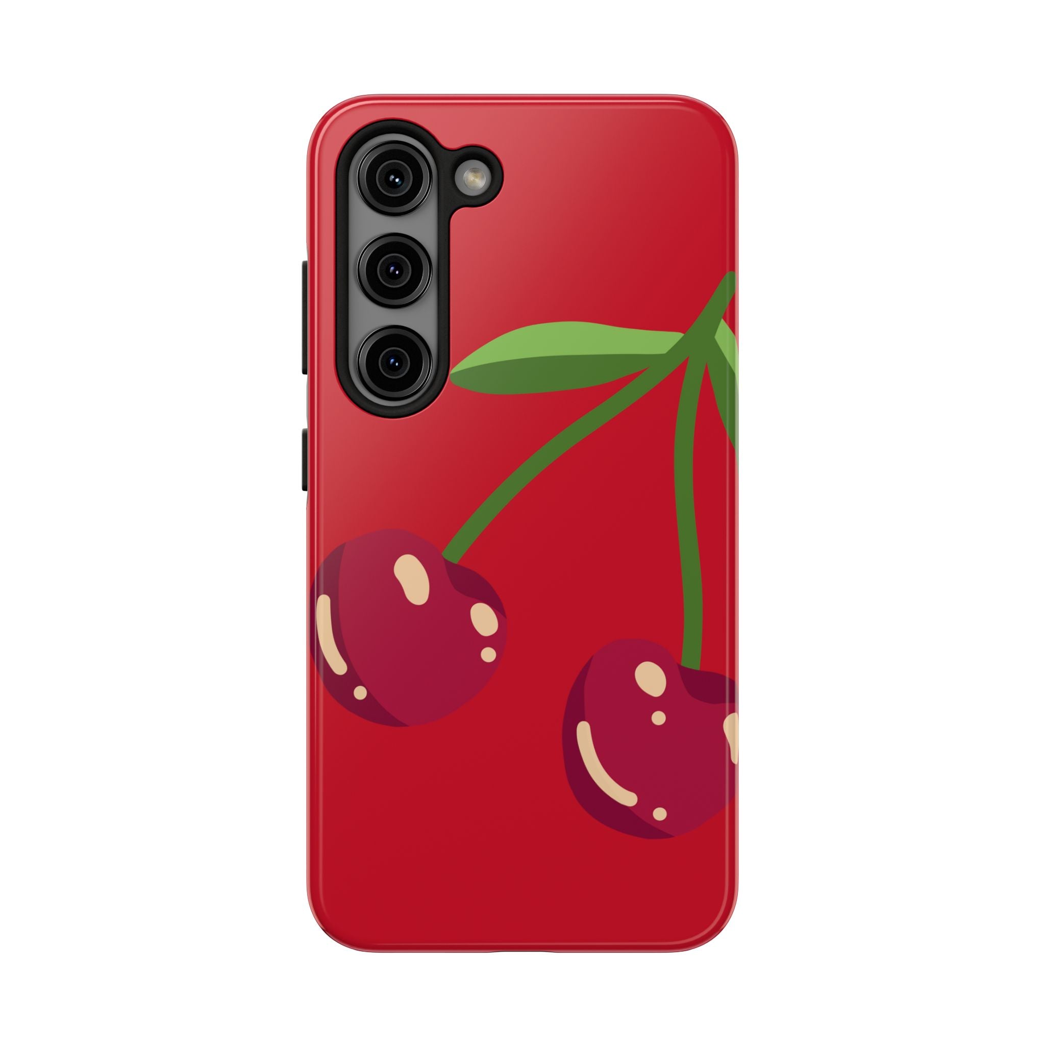 Cherry Red Tough Phone Case — Cute Retro Fruit iPhone Case