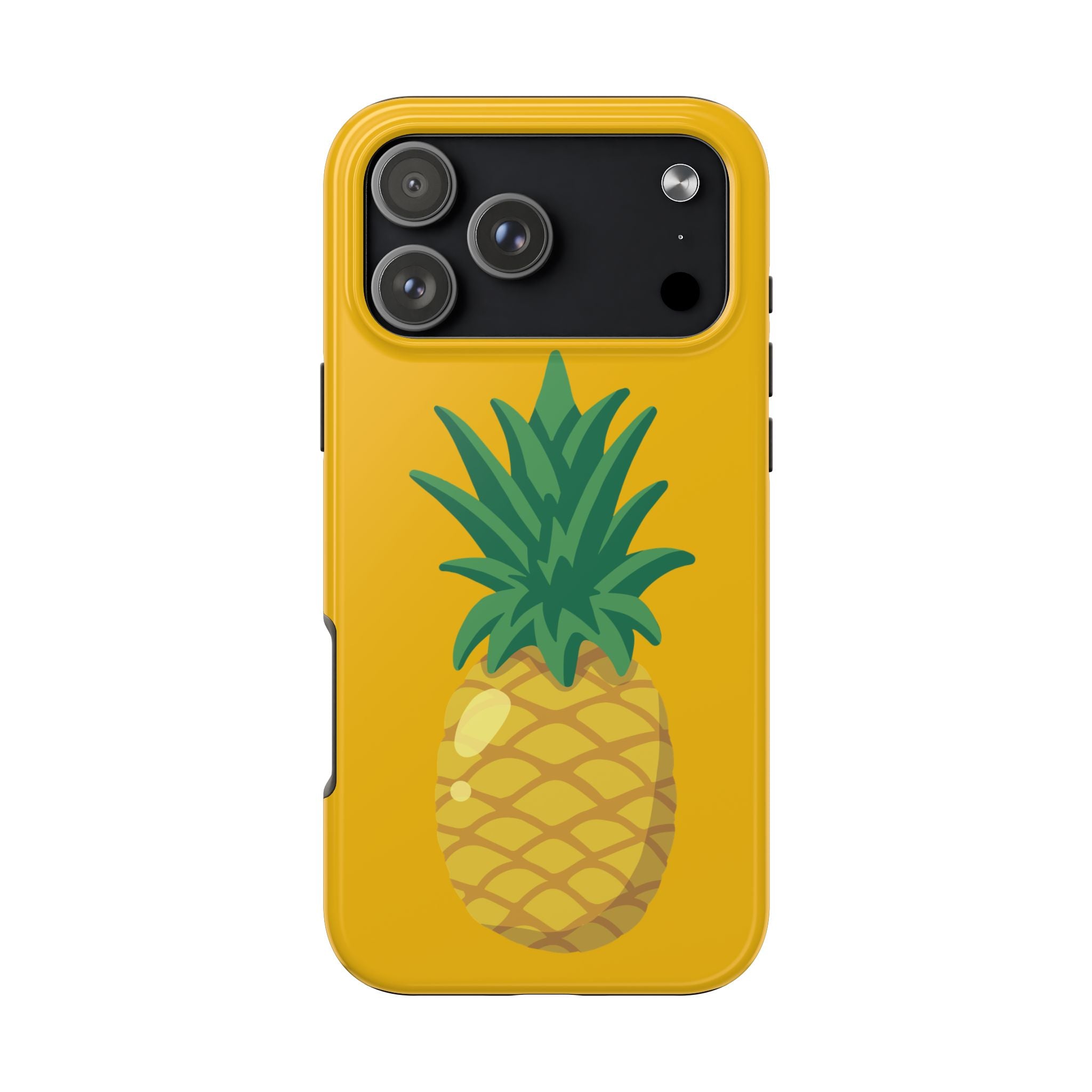 Pineapple Tough Phone Case — Bright Yellow Protective Phone Cover