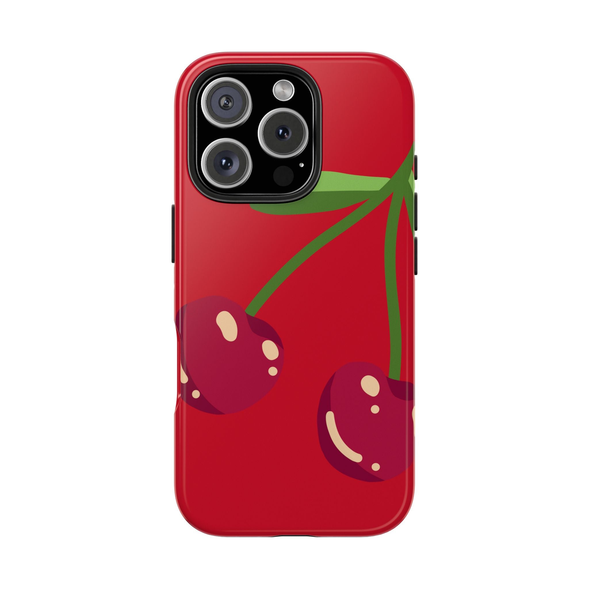 Cherry Red Tough Phone Case — Cute Retro Fruit iPhone Case