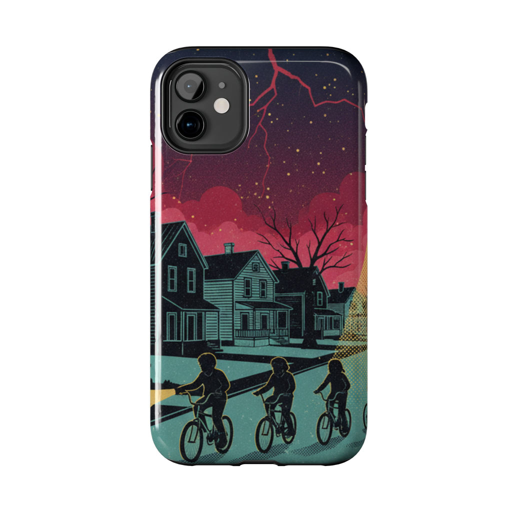 Tough Phone Case — Nostalgic Night Bike Ride Sky Design