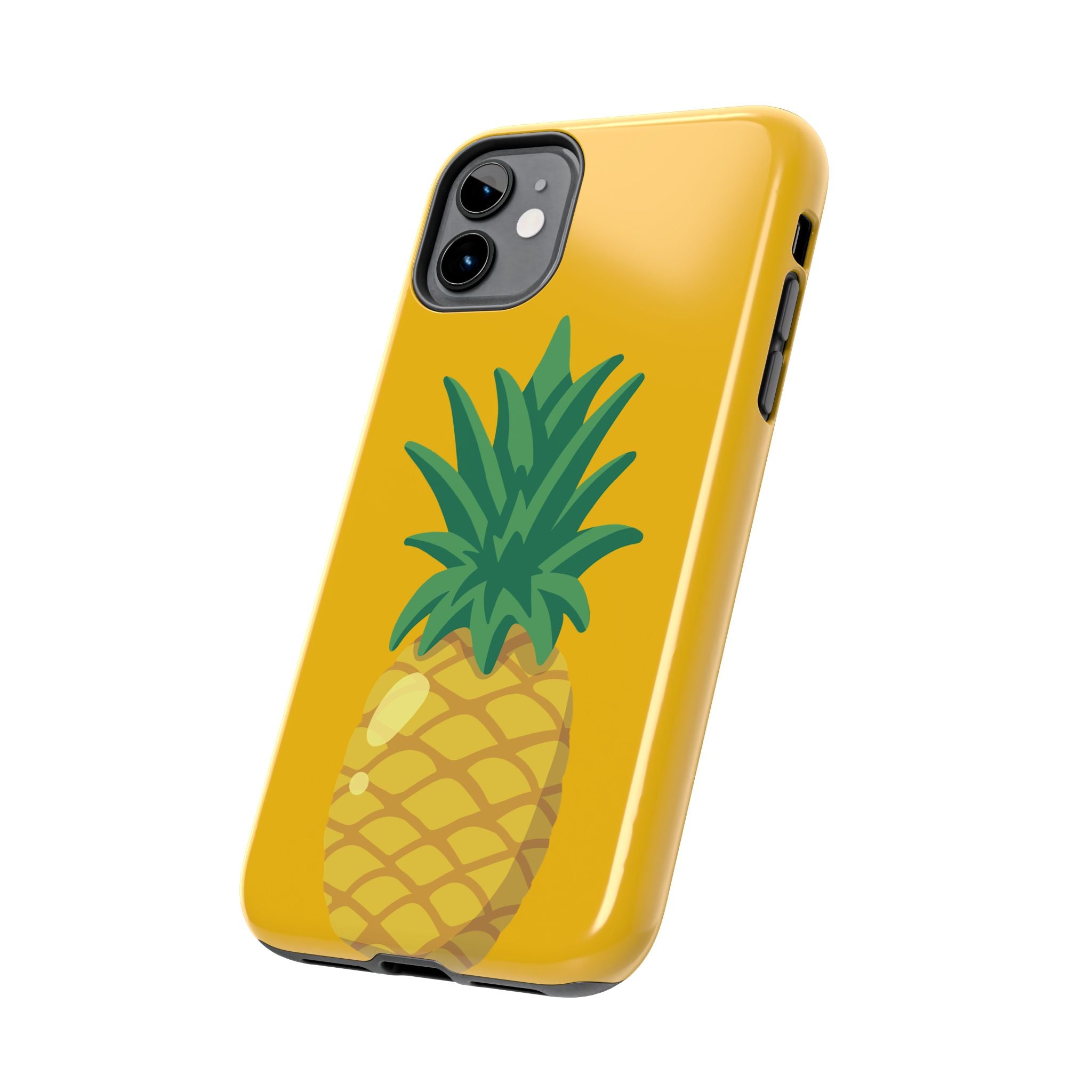 Pineapple Tough Phone Case — Bright Yellow Protective Phone Cover