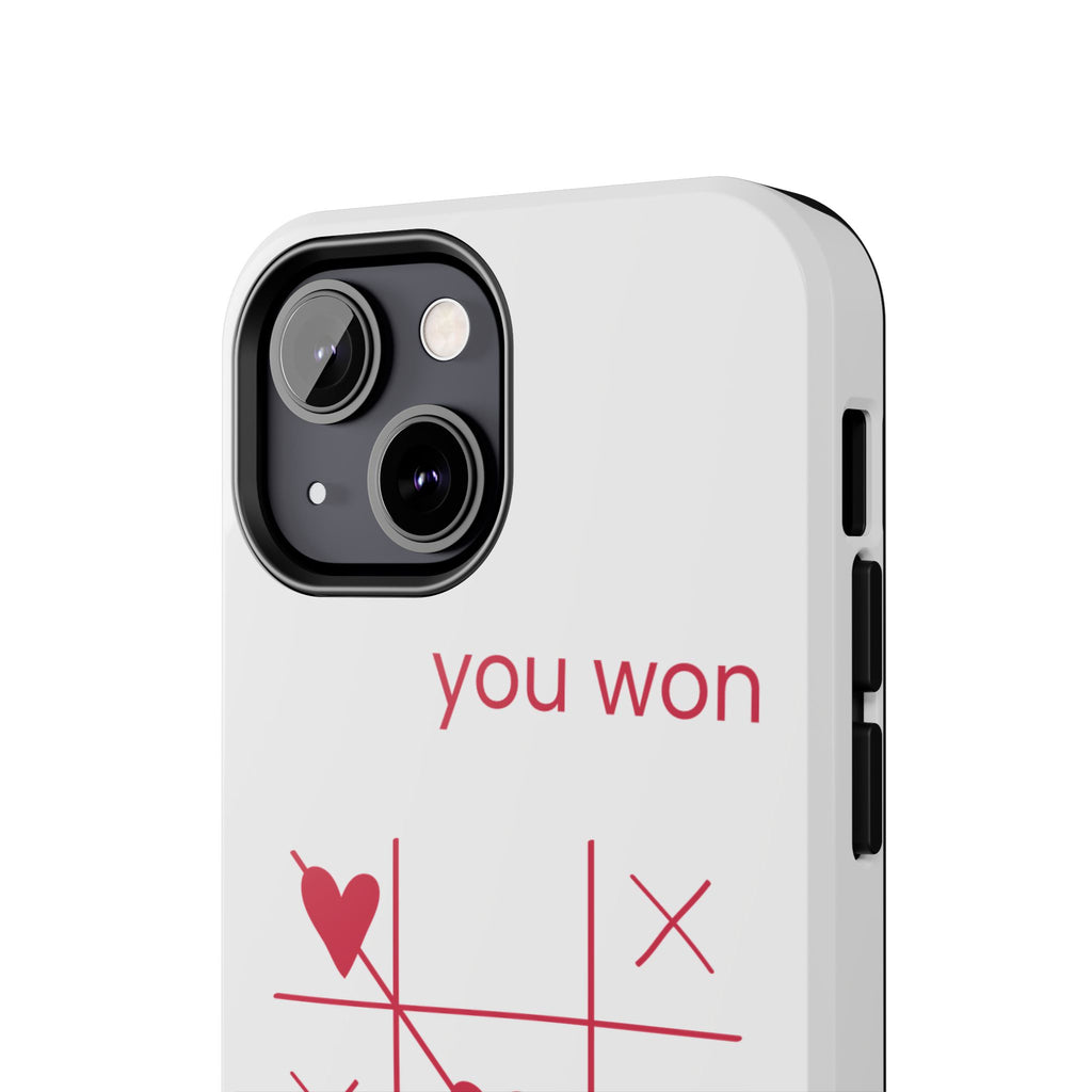 Tough Phone Case — "You Won My Heart" Tic-Tac-Toe Valentine Phone Cover