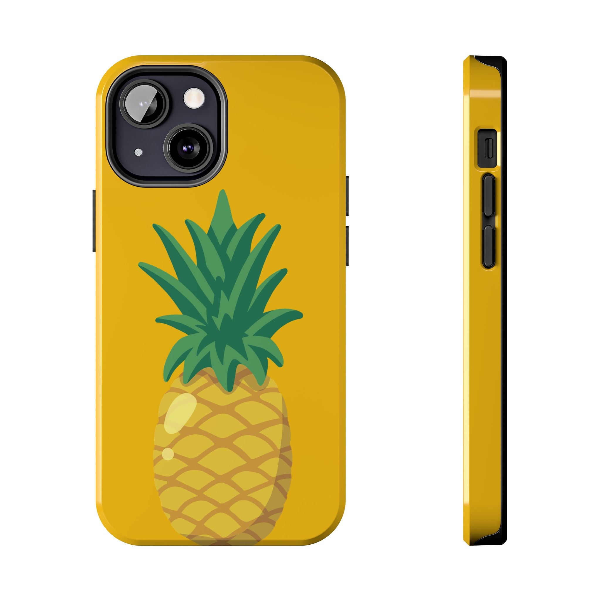 Pineapple Tough Phone Case — Bright Yellow Protective Phone Cover
