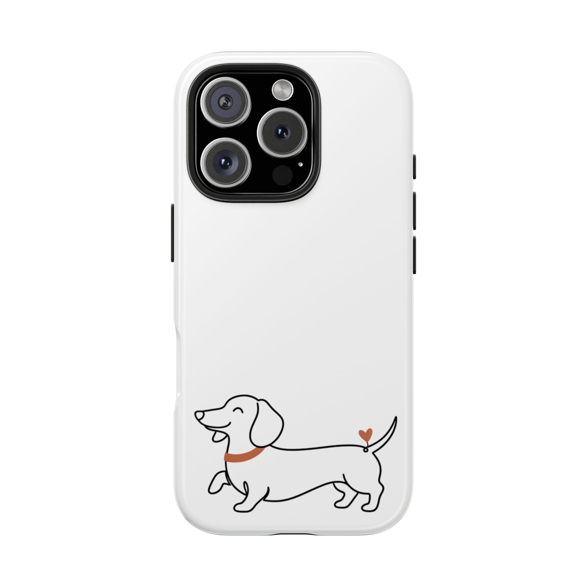 Dachshund Heart Tough Phone Case – Cute Wiener Dog Protective Phone Cover