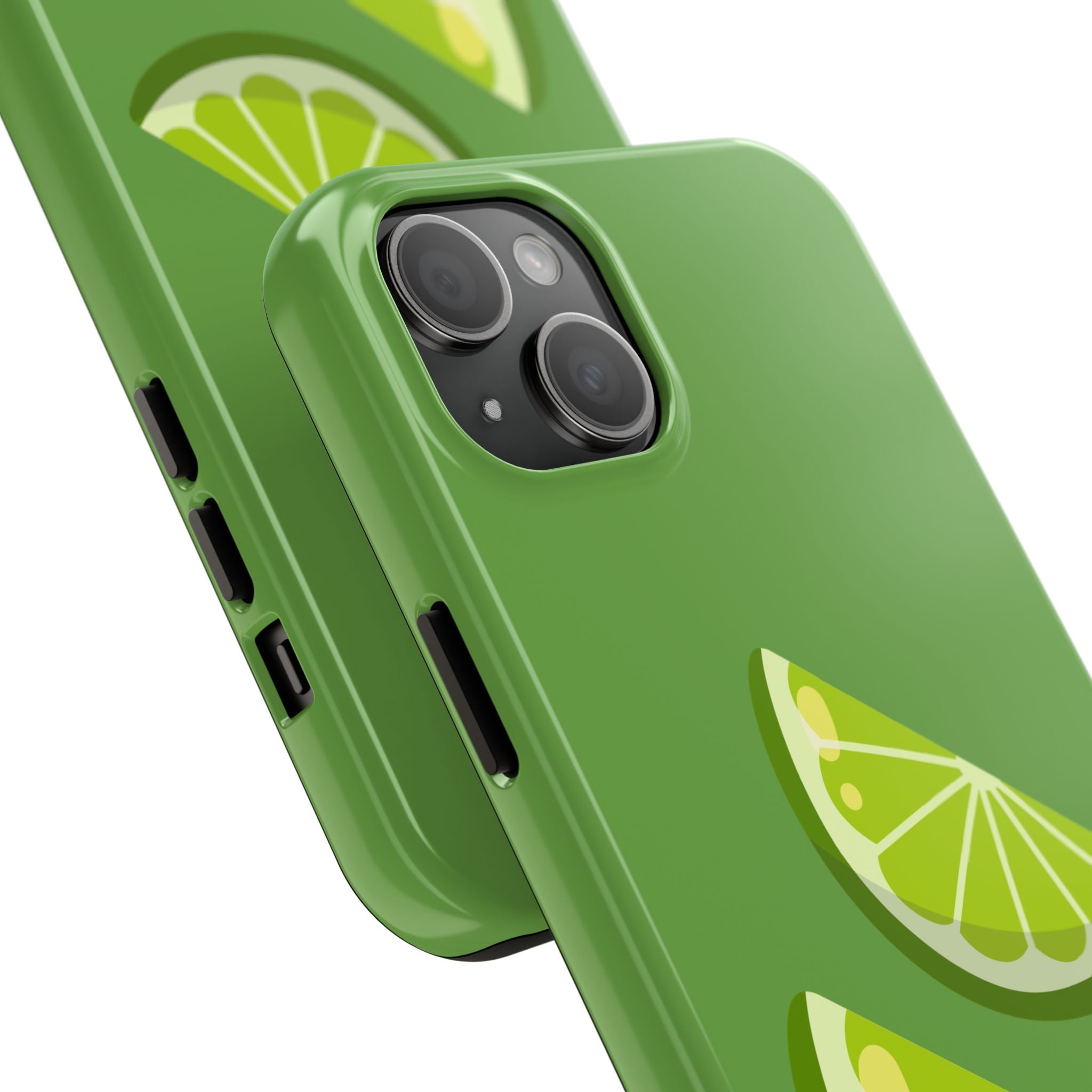 Lime Slice Tough Phone Case — Bright Green Citrus Protective Cover