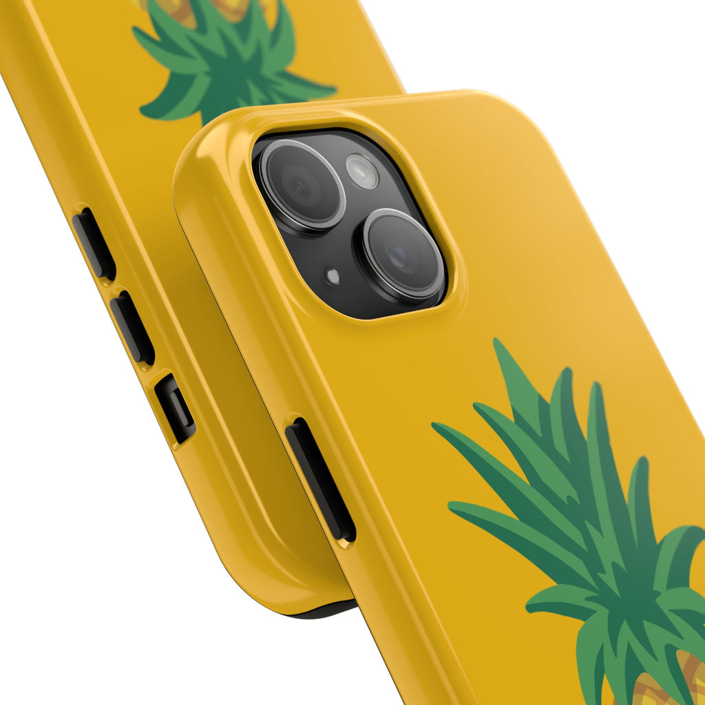 Pineapple Tough Phone Case — Bright Yellow Protective Phone Cover
