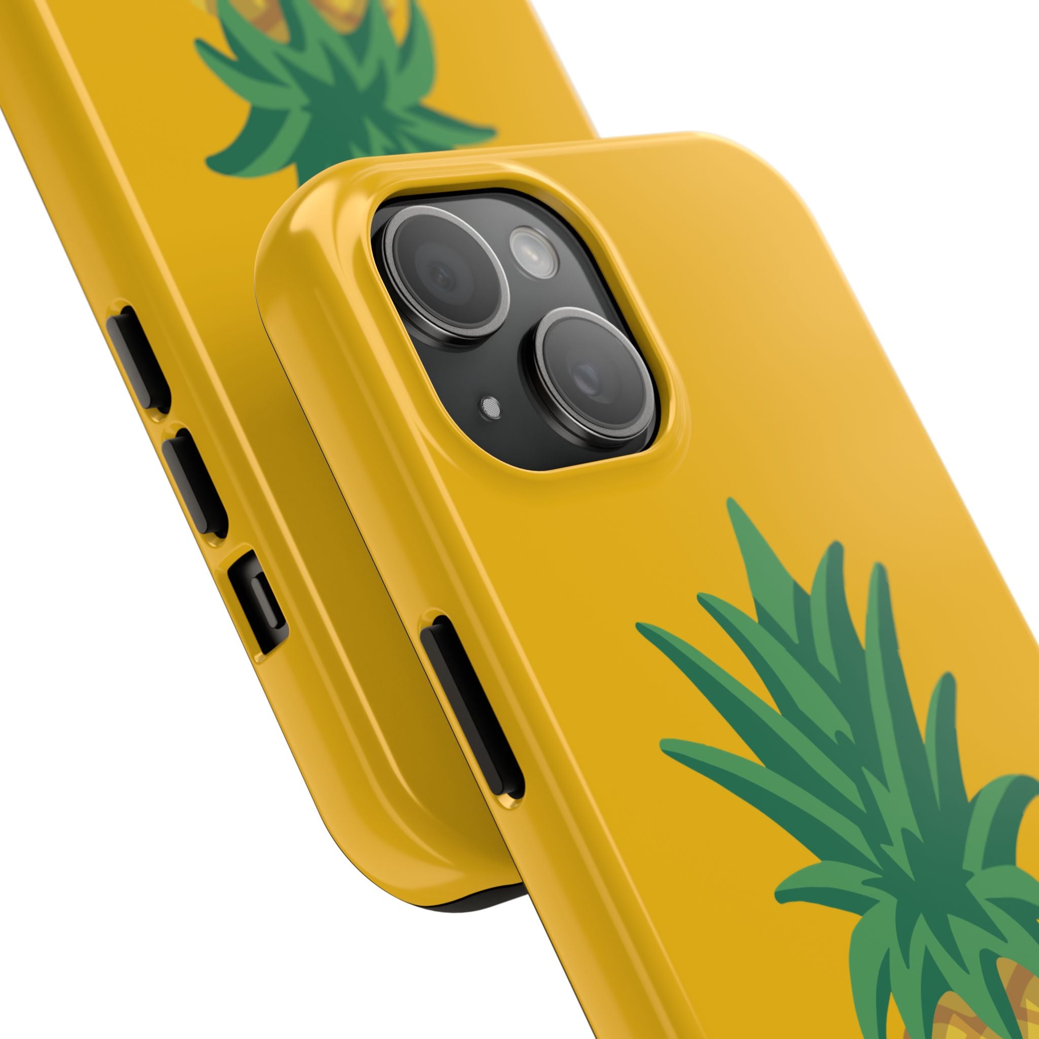 Pineapple Tough Phone Case — Bright Yellow Protective Phone Cover