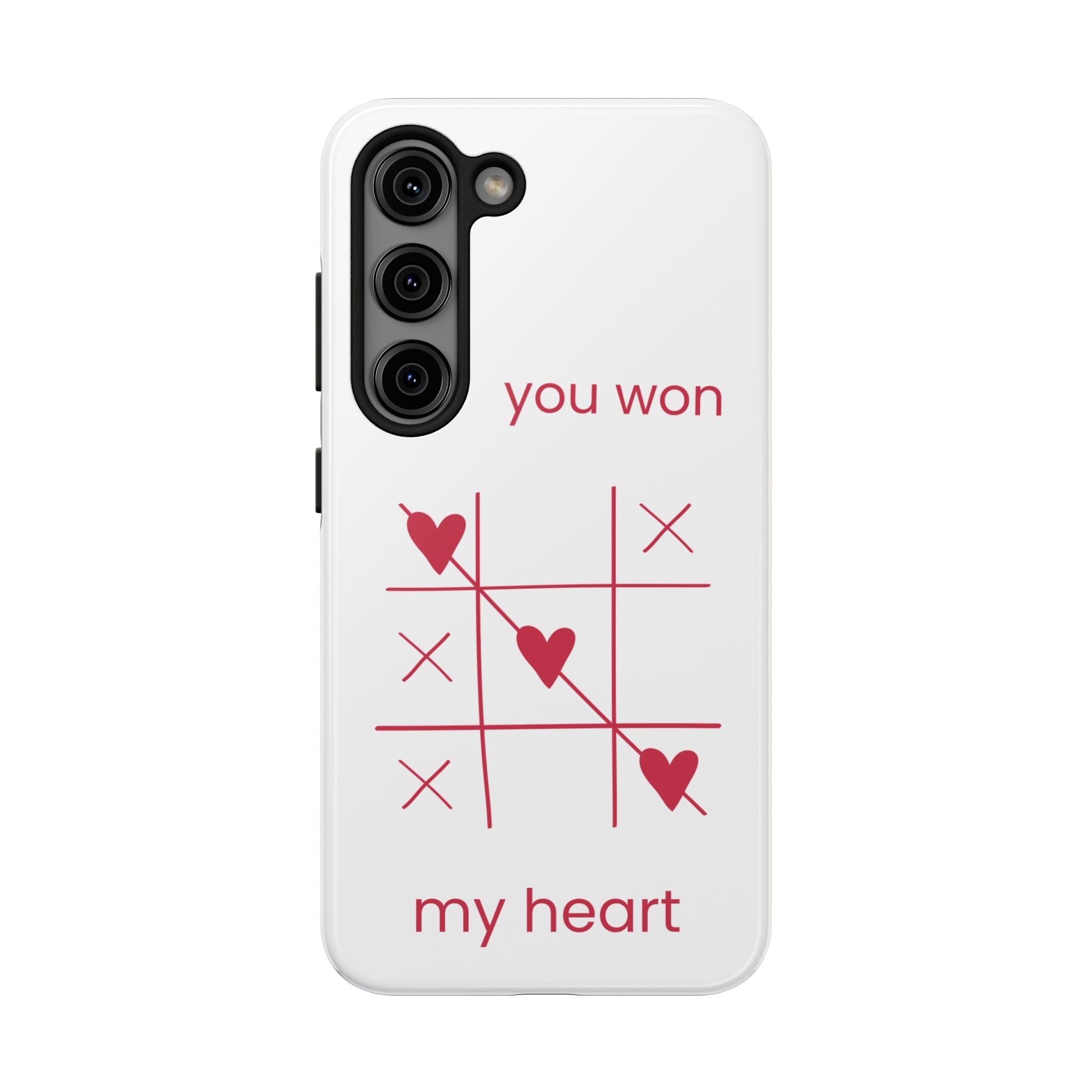 Tough Phone Case — "You Won My Heart" Tic-Tac-Toe Valentine Phone Cover