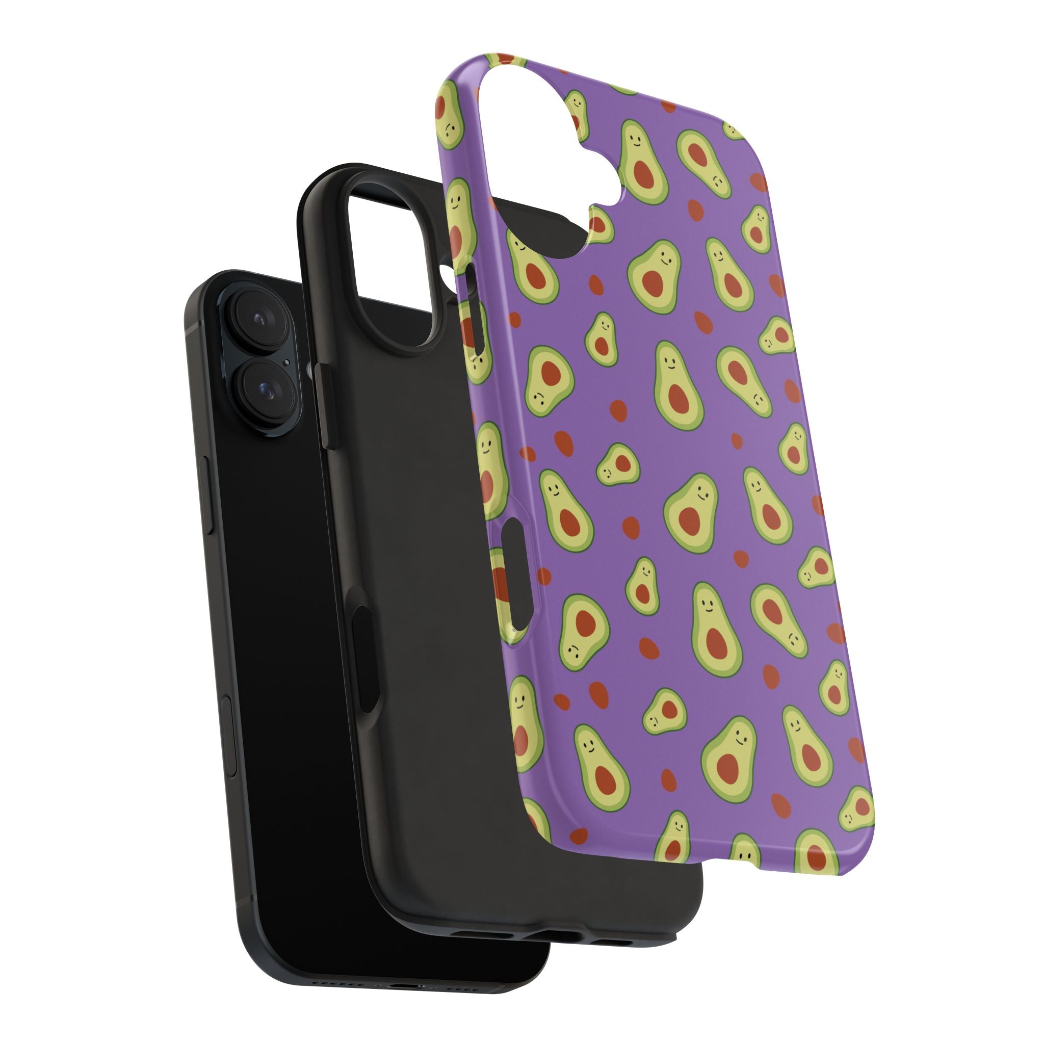 Avocado Pattern Tough Phone Case — Cute Purple Avocado Phone Cover
