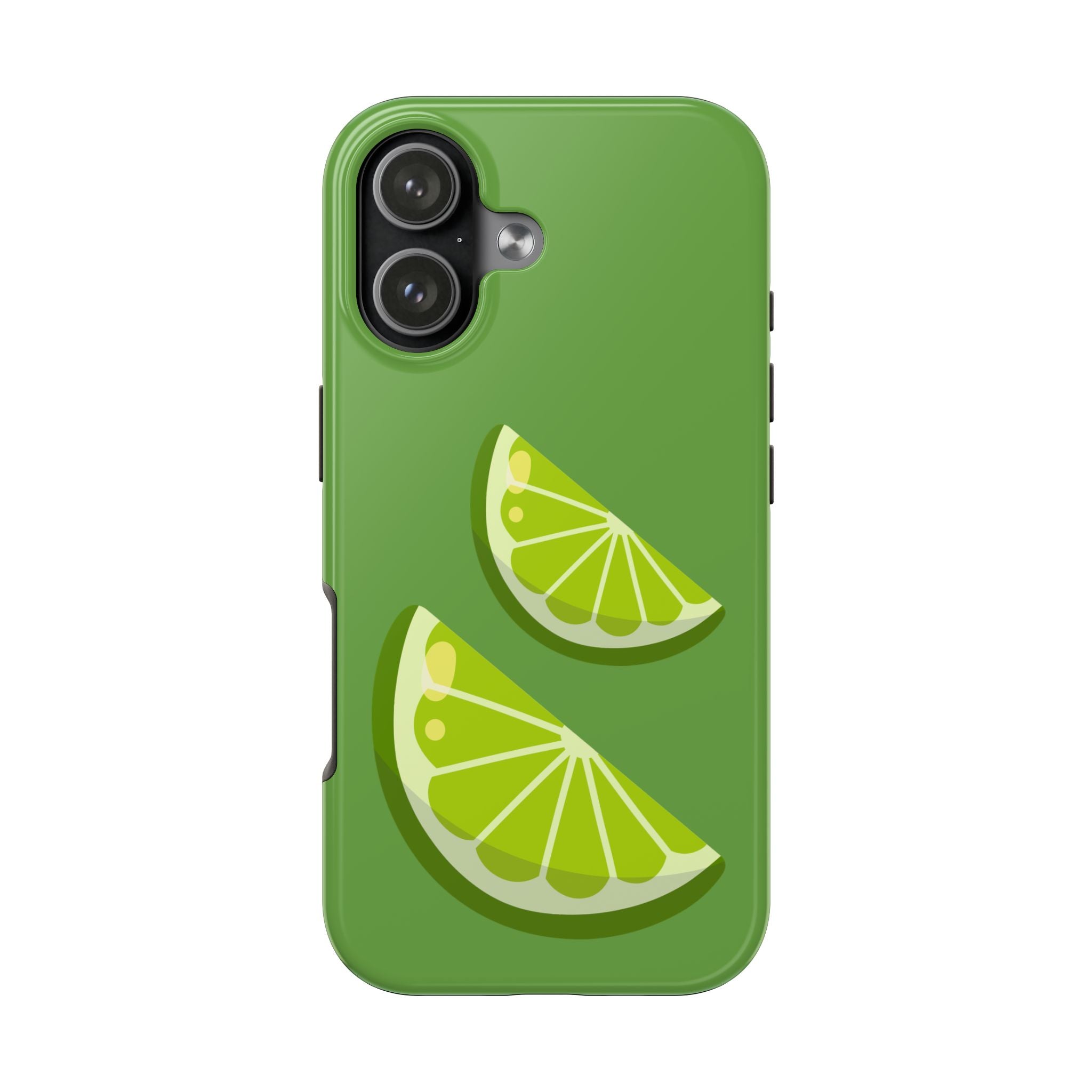 Lime Slice Tough Phone Case — Bright Green Citrus Protective Cover
