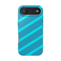 Tough Phone Case — Blue Diagonal Stripe Shockproof Cover