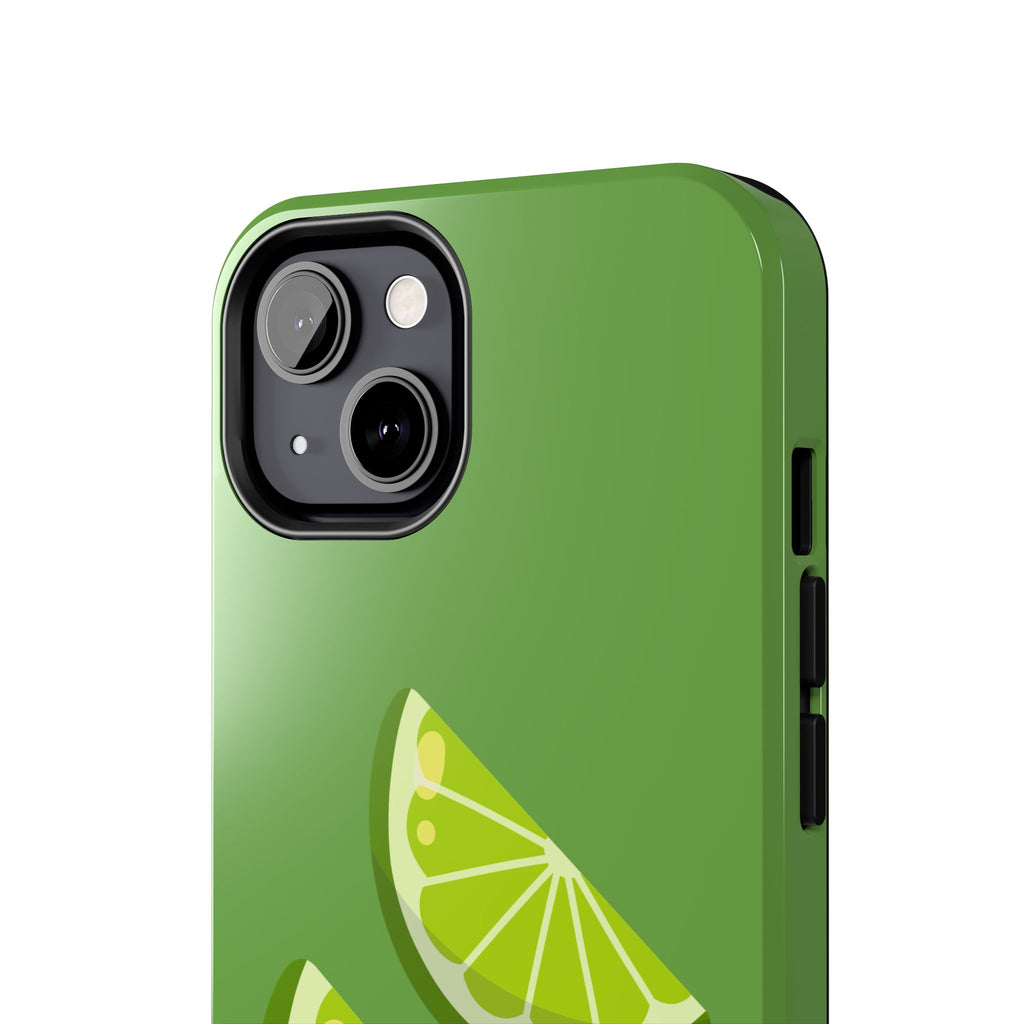 Lime Slice Tough Phone Case — Bright Green Citrus Protective Cover