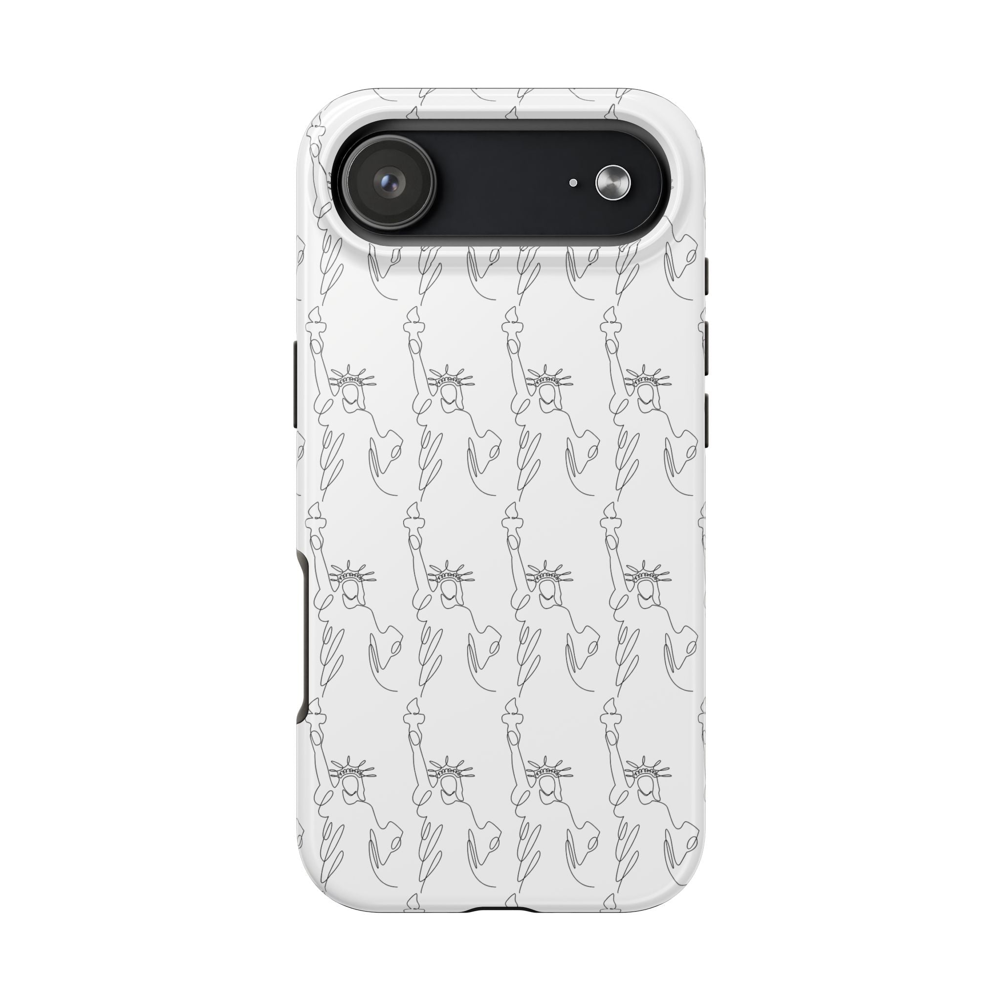 Statue of Liberty Sketch Tough Phone Case — Minimal Patriotic iPhone Cover