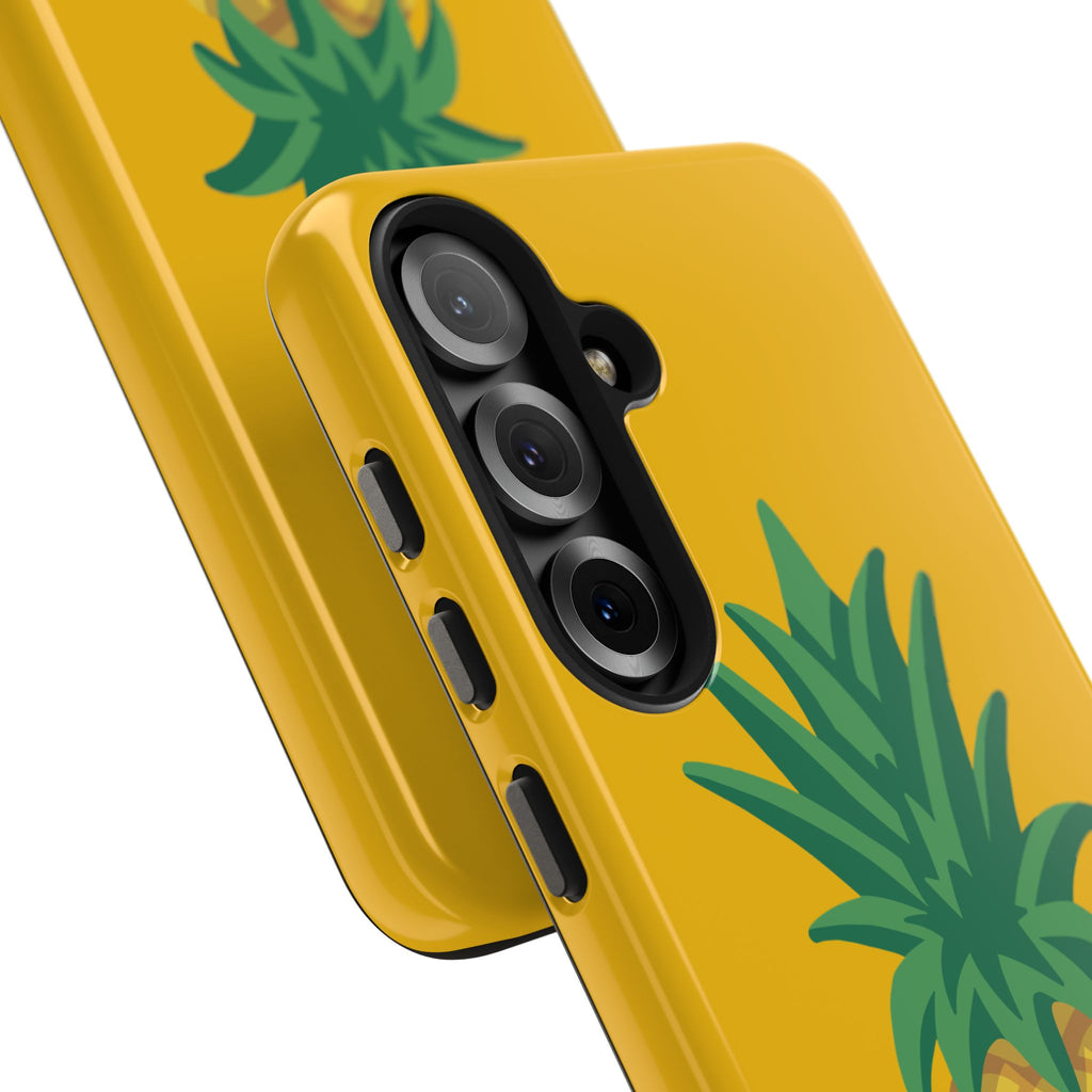 Pineapple Tough Phone Case — Bright Yellow Protective Phone Cover