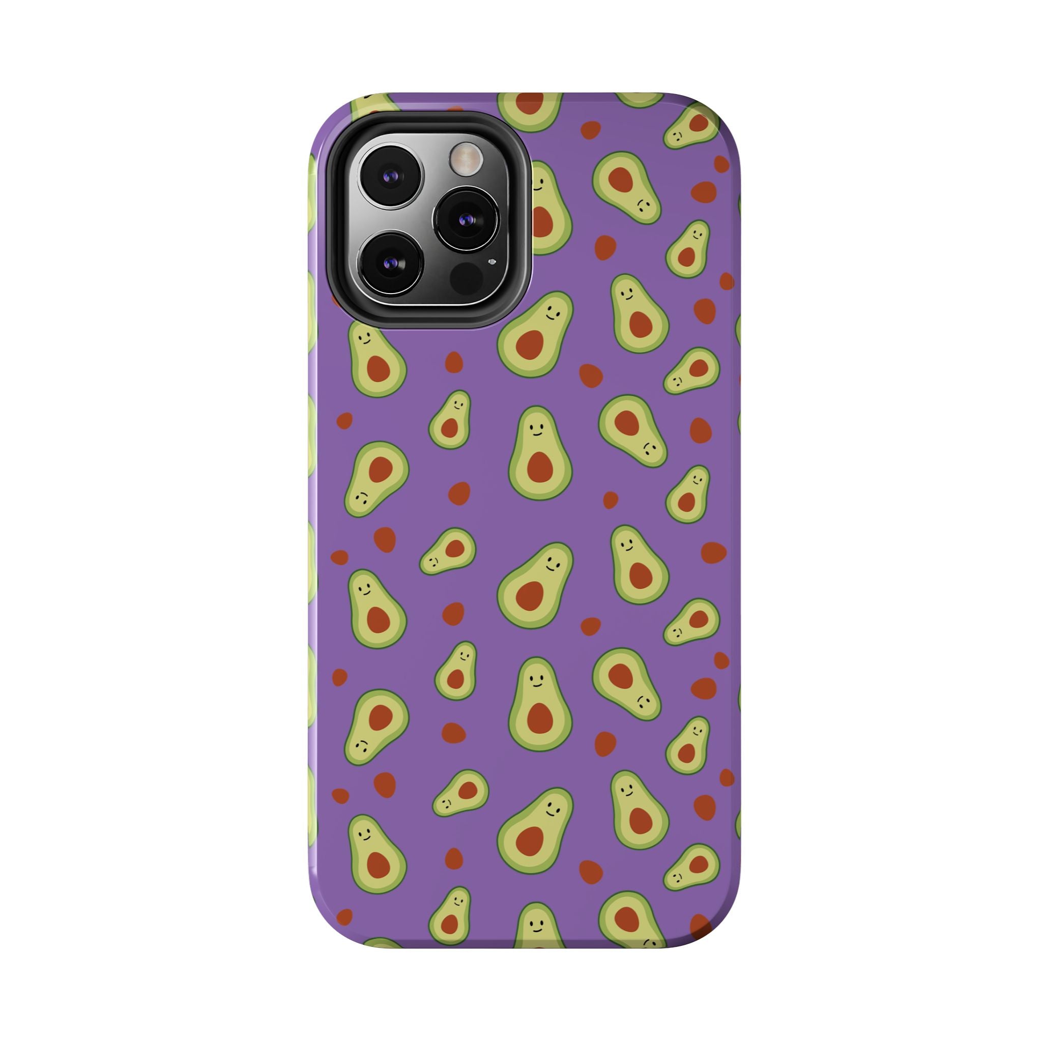 Avocado Pattern Tough Phone Case — Cute Purple Avocado Phone Cover
