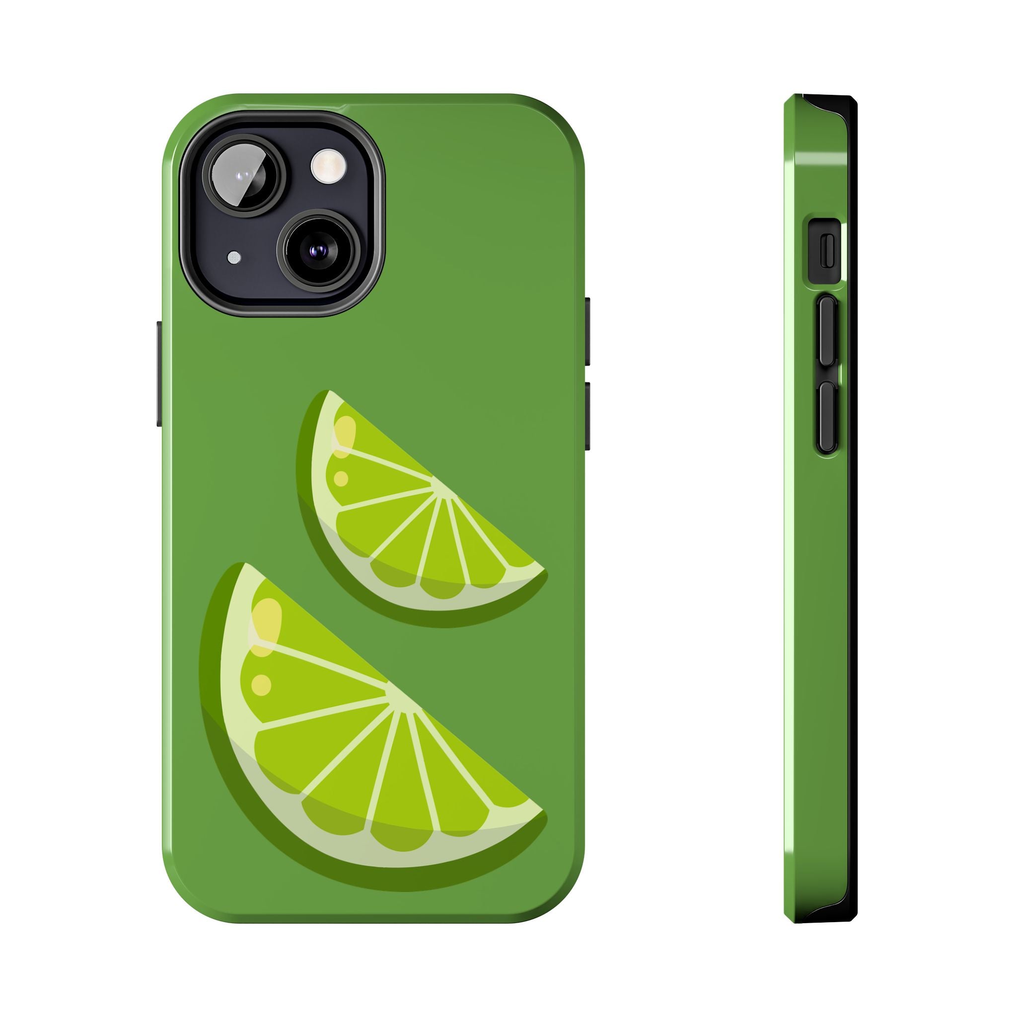Lime Slice Tough Phone Case — Bright Green Citrus Protective Cover