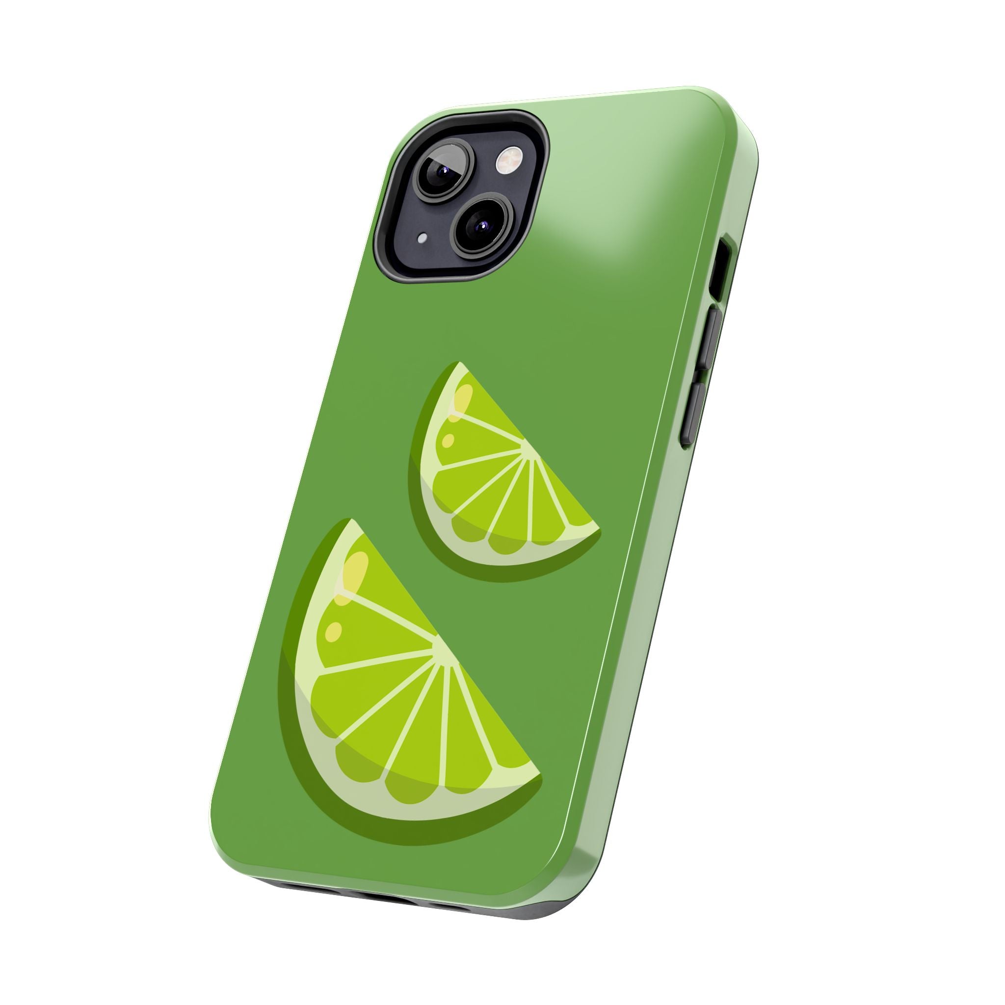 Lime Slice Tough Phone Case — Bright Green Citrus Protective Cover
