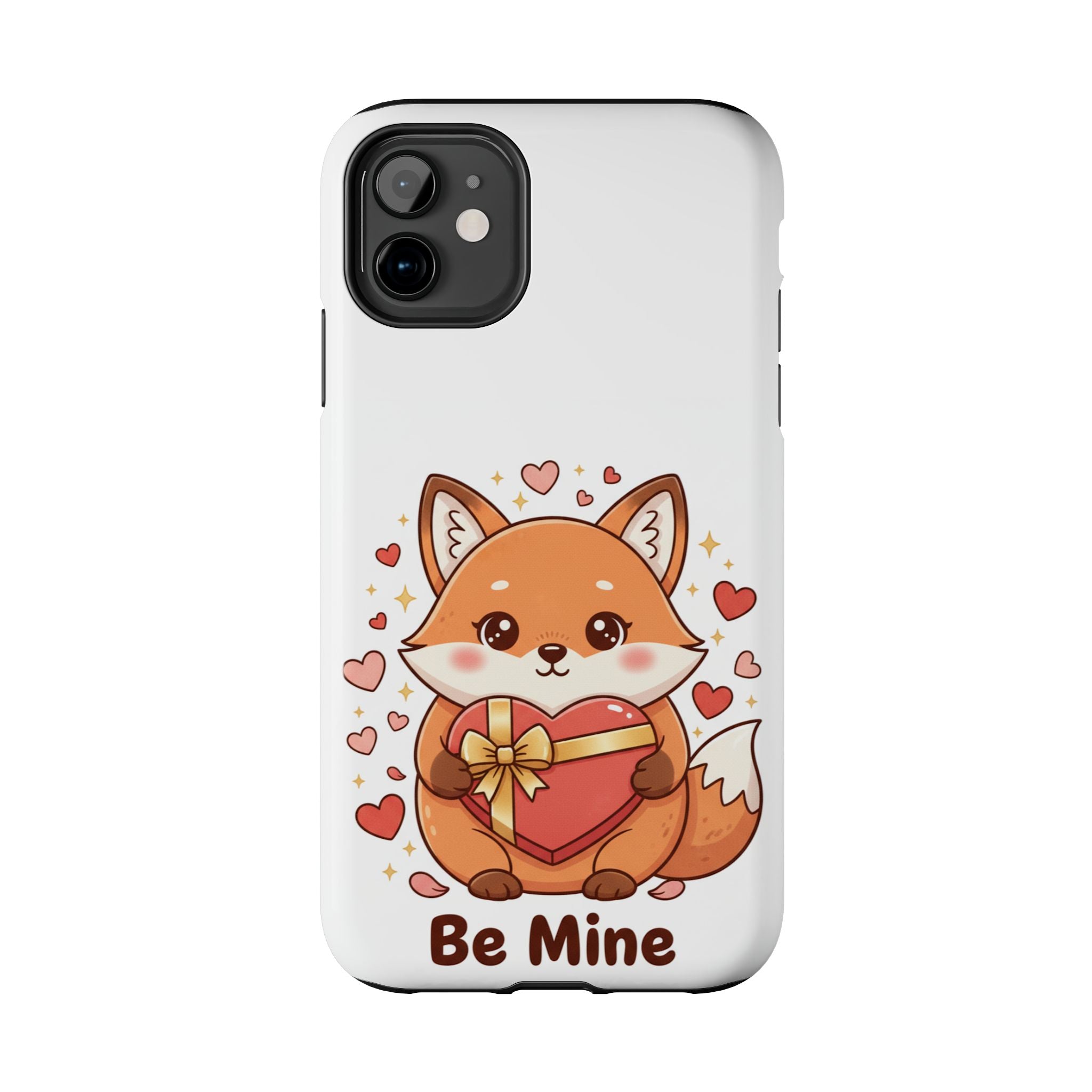 Phone Case — Cute Valentine Fox 'Be Mine' Protective Tough Case