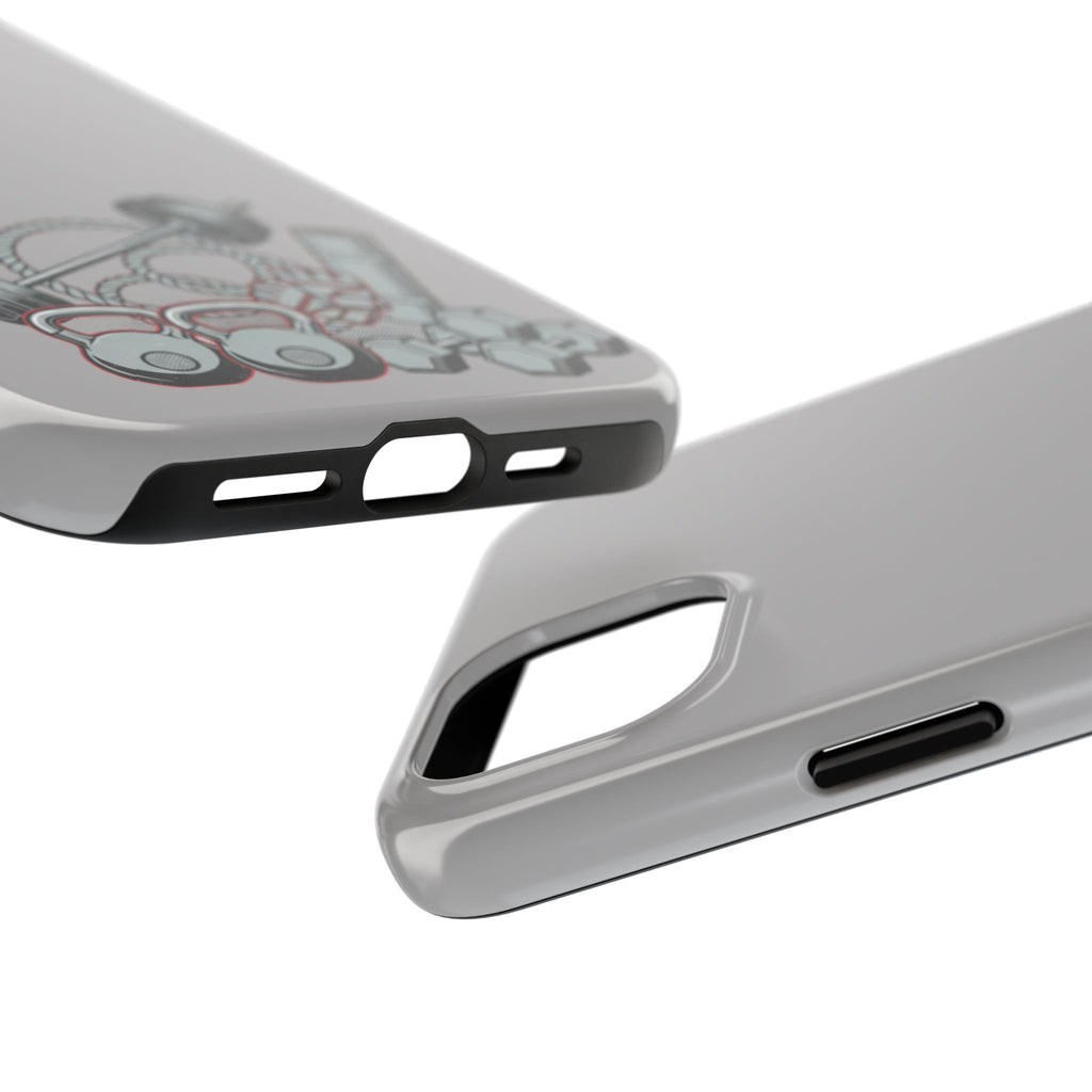 Fitness Gear Tough Phone Case — Dumbbells, Kettlebells & Jump Rope Design