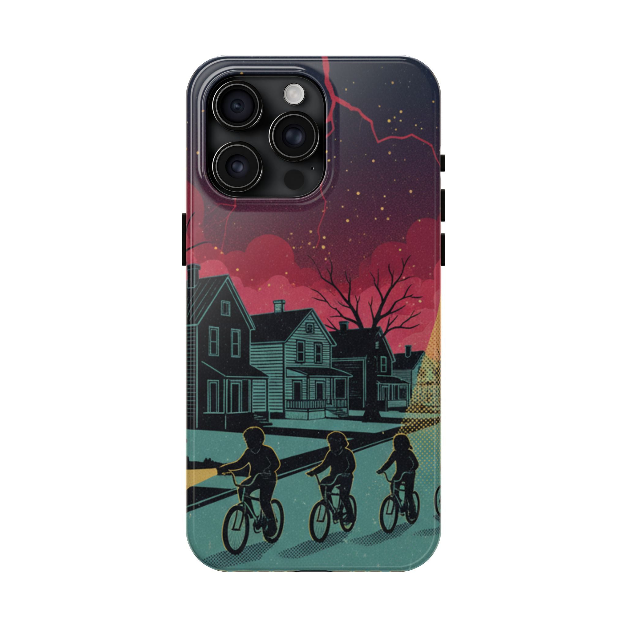Tough Phone Case — Nostalgic Night Bike Ride Sky Design