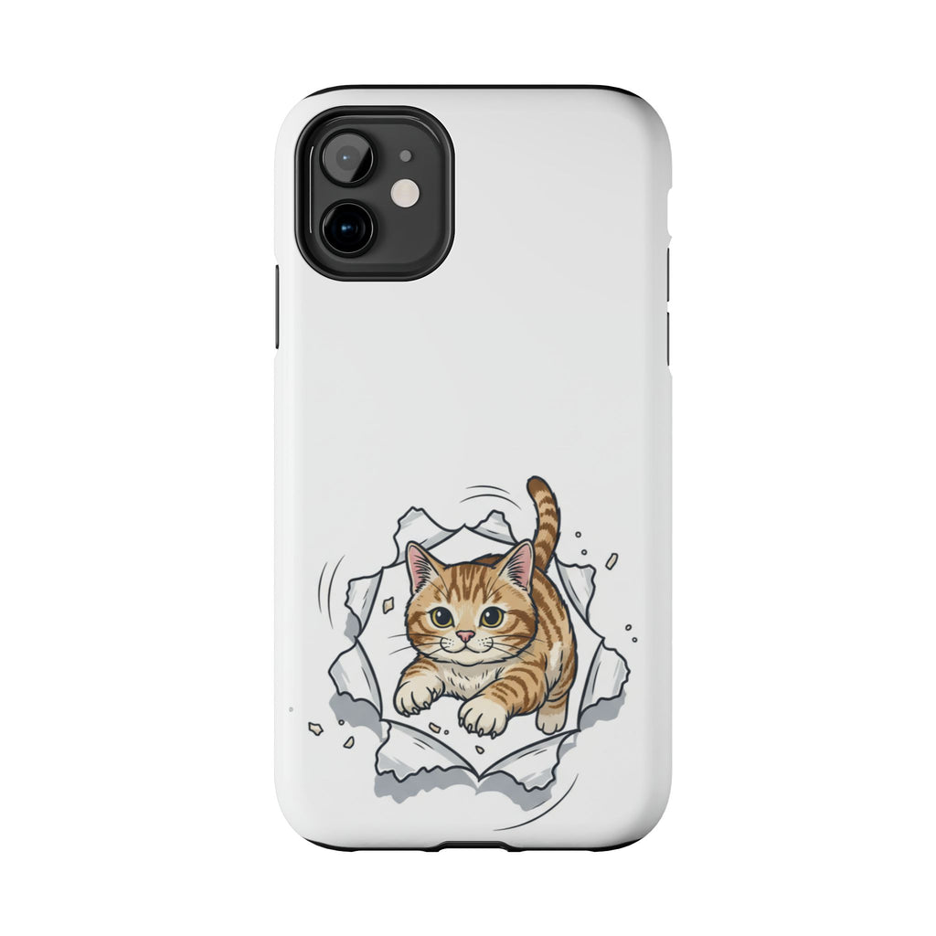 Playful Orange Tabby Cat Phone Case | Tough Phone Case, Protective Cute Kitty