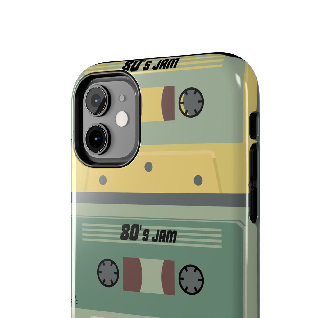 Retro 80s Cassette Tough Phone Case — "80's Jam" Vintage Tape Design
