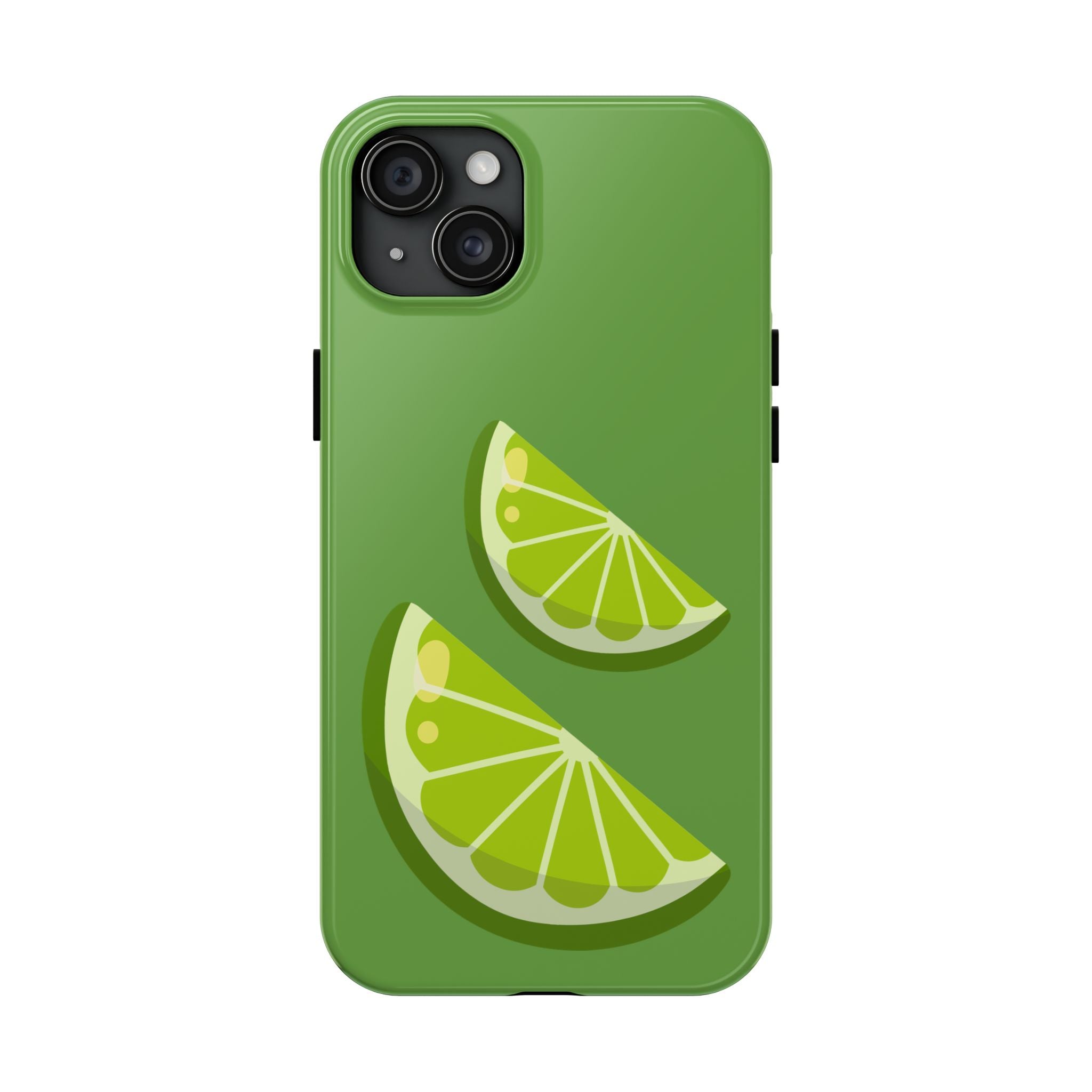 Lime Slice Tough Phone Case — Bright Green Citrus Protective Cover