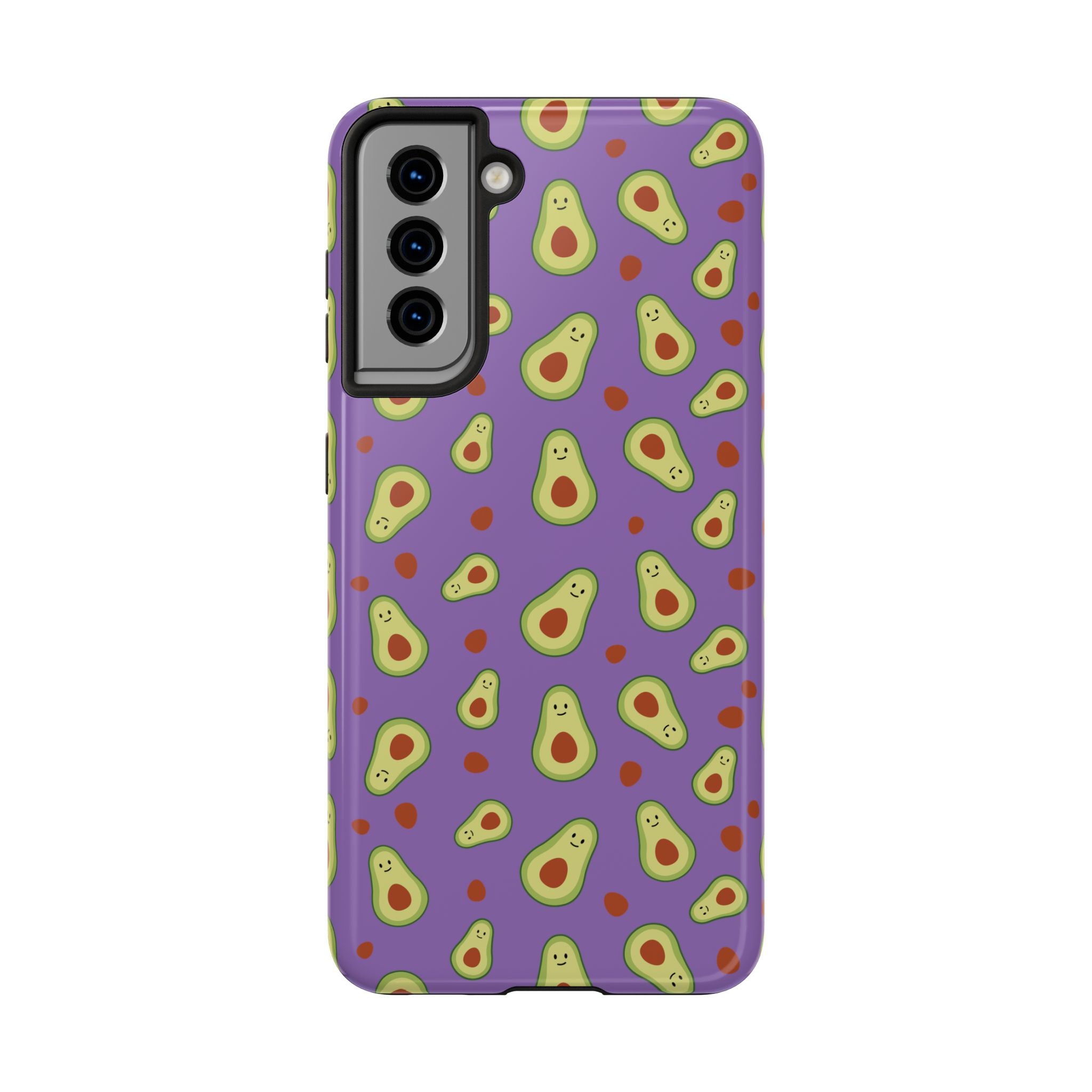 Avocado Pattern Tough Phone Case — Cute Purple Avocado Phone Cover