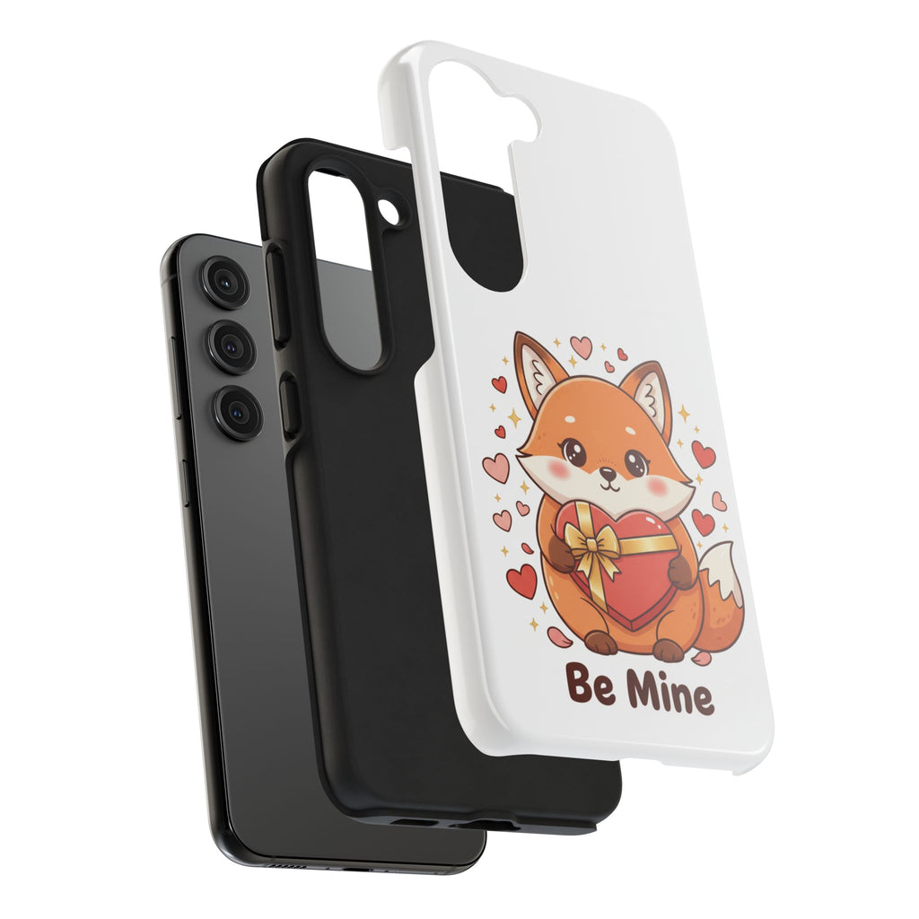 Phone Case — Cute Valentine Fox 'Be Mine' Protective Tough Case