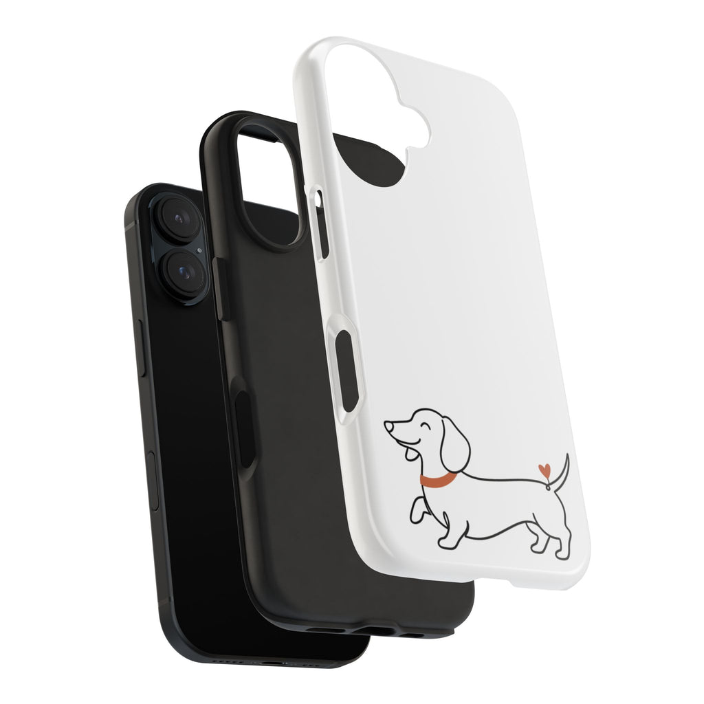 Dachshund Heart Tough Phone Case – Cute Wiener Dog Protective Phone Cover
