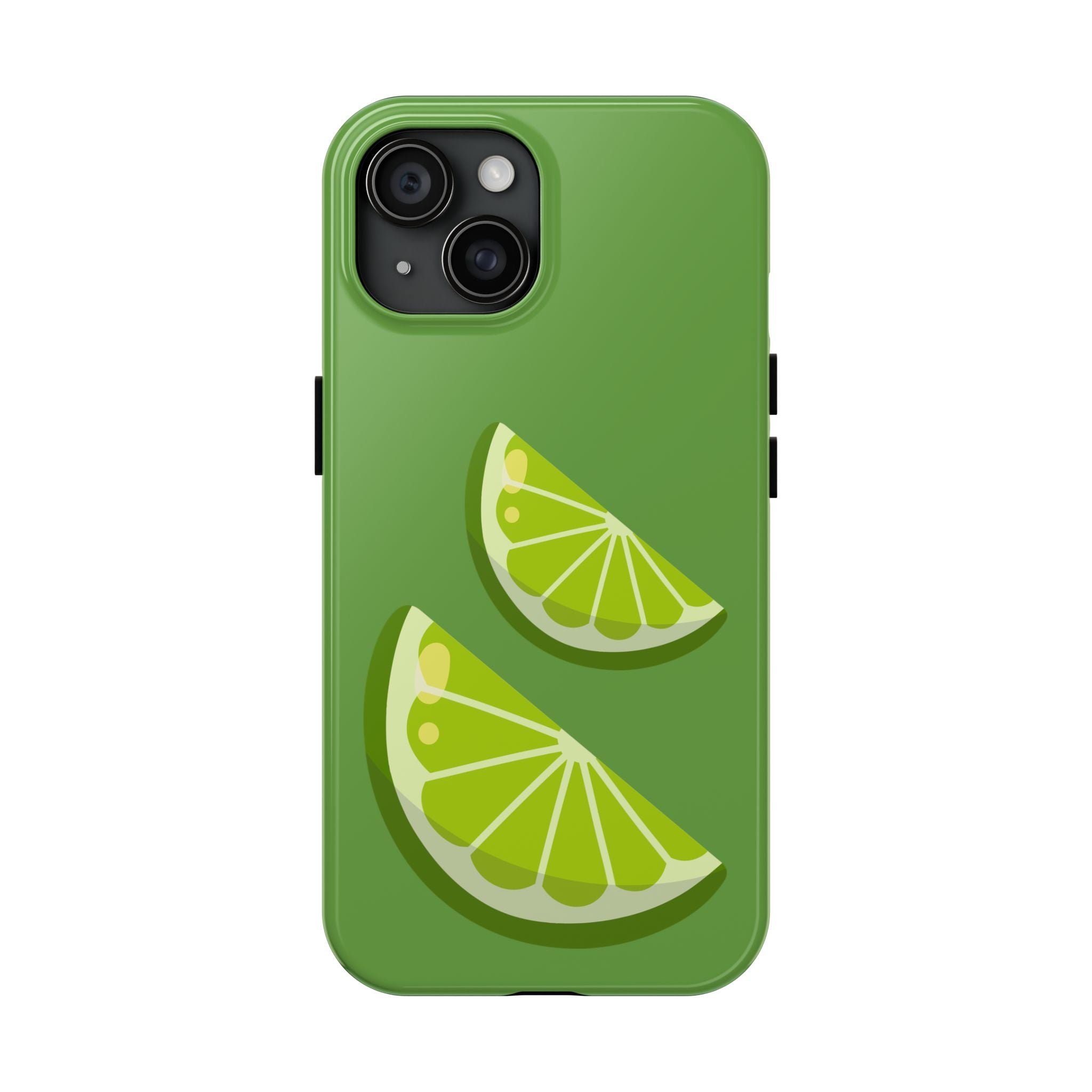 Lime Slice Tough Phone Case — Bright Green Citrus Protective Cover