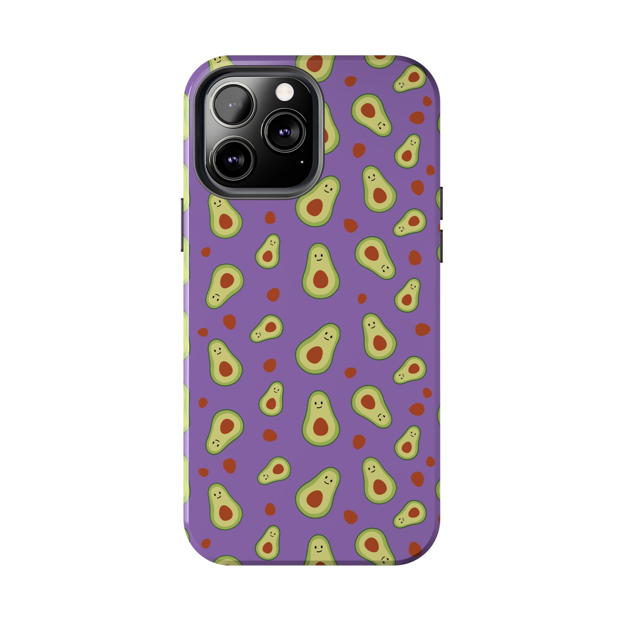 Avocado Pattern Tough Phone Case — Cute Purple Avocado Phone Cover