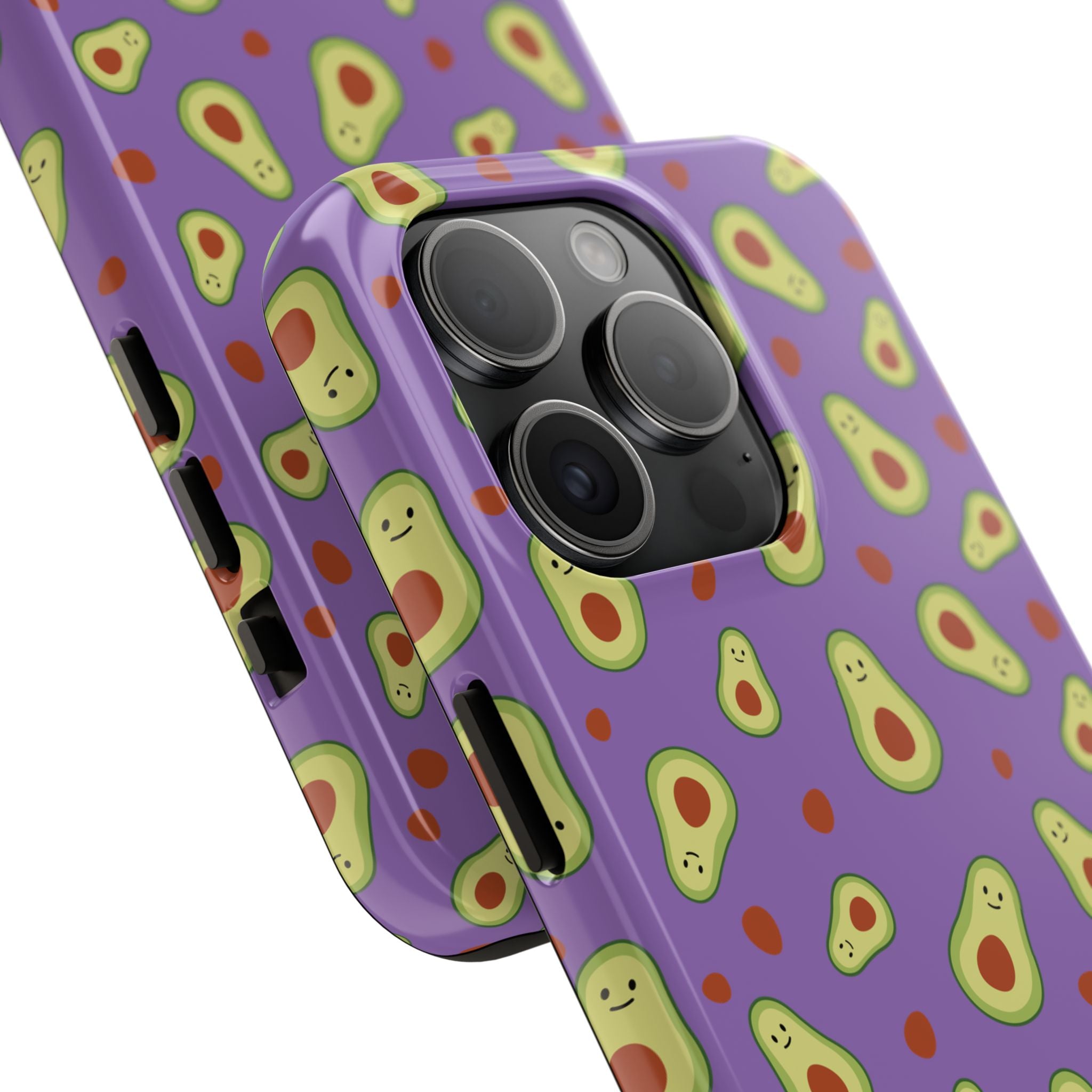 Avocado Pattern Tough Phone Case — Cute Purple Avocado Phone Cover