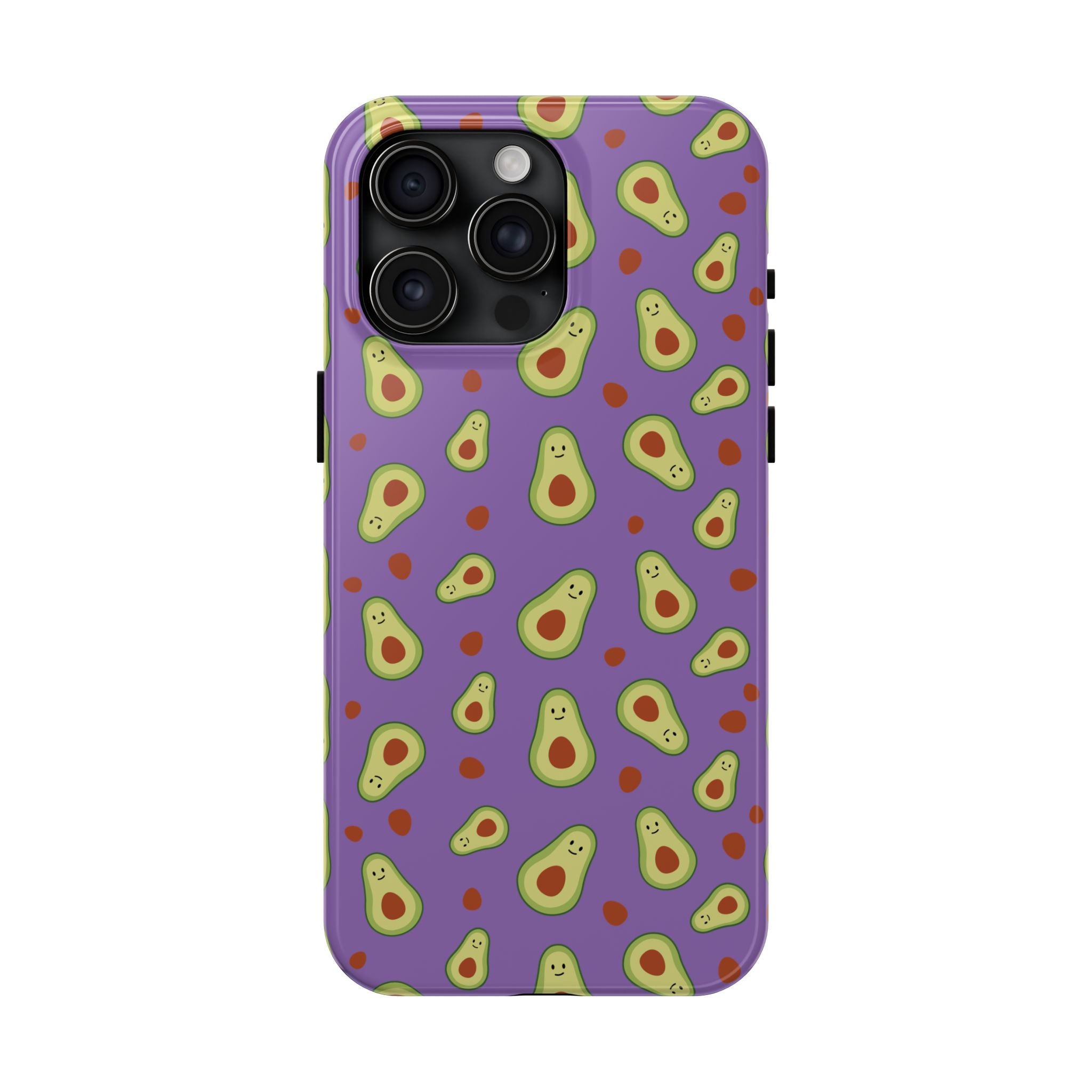 Avocado Pattern Tough Phone Case — Cute Purple Avocado Phone Cover