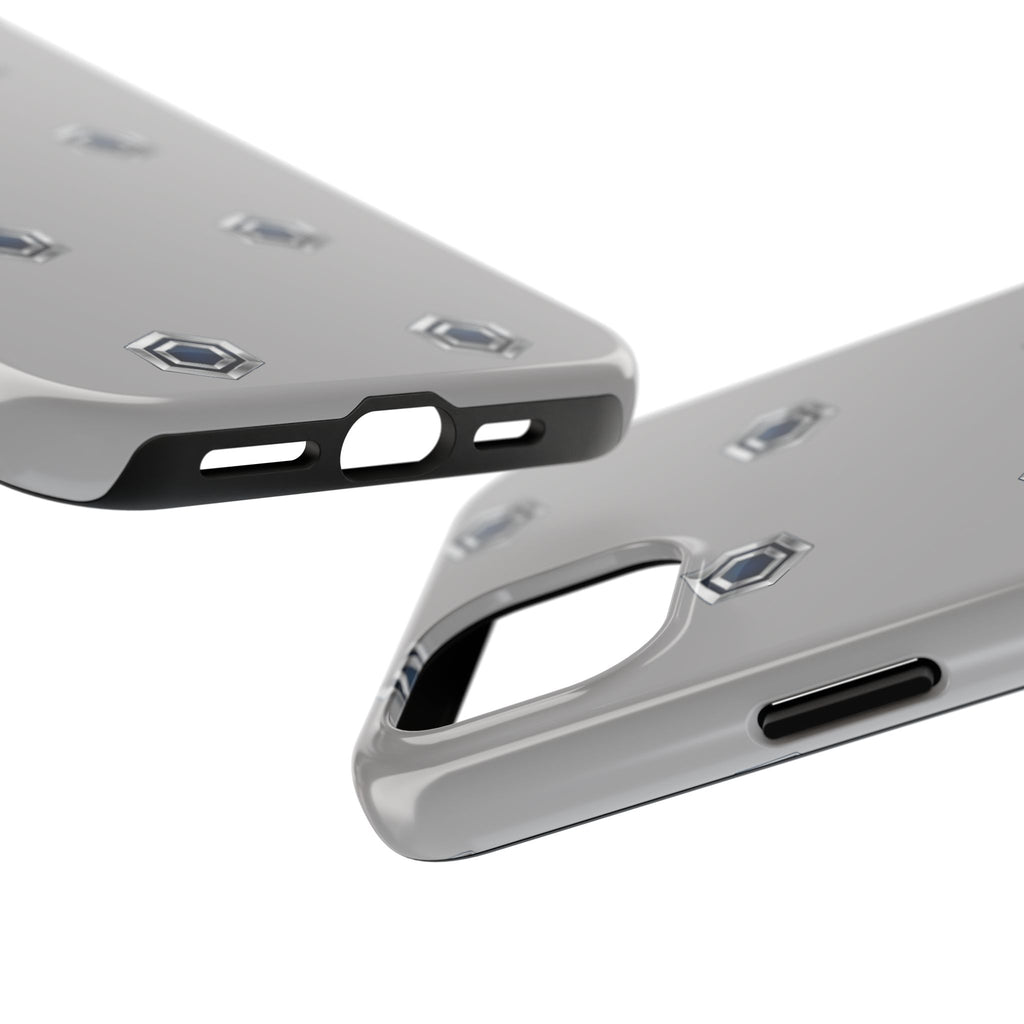 Tough Phone Case — Minimal Hex Rivet Armor (Gray)