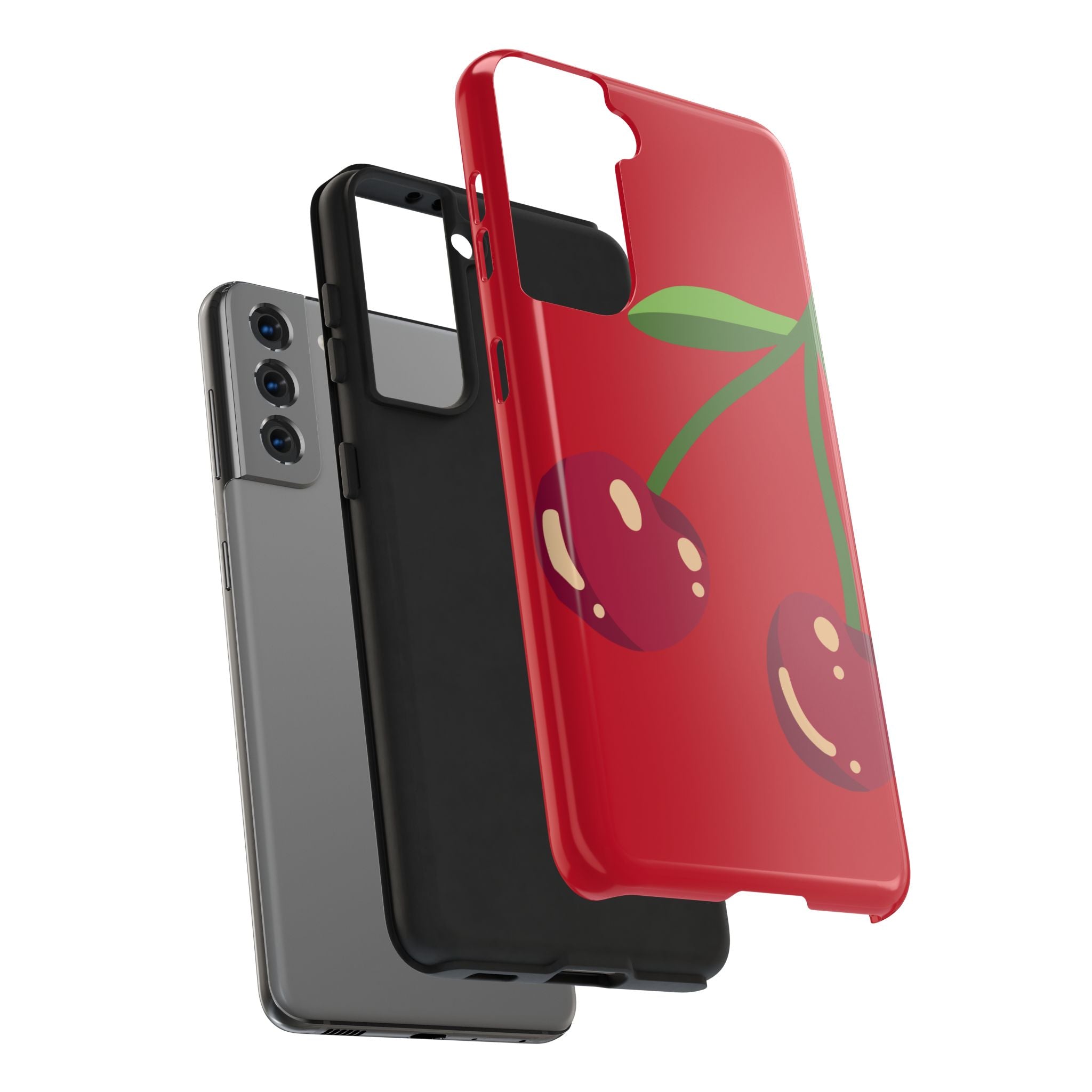 Cherry Red Tough Phone Case — Cute Retro Fruit iPhone Case