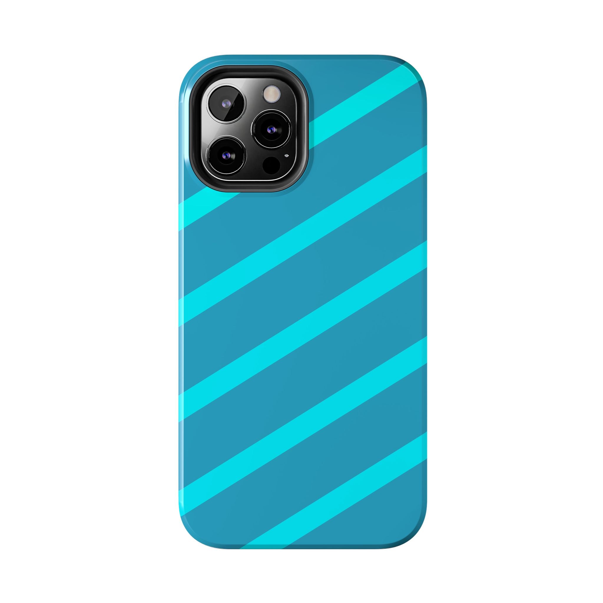 Tough Phone Case — Blue Diagonal Stripe Shockproof Cover
