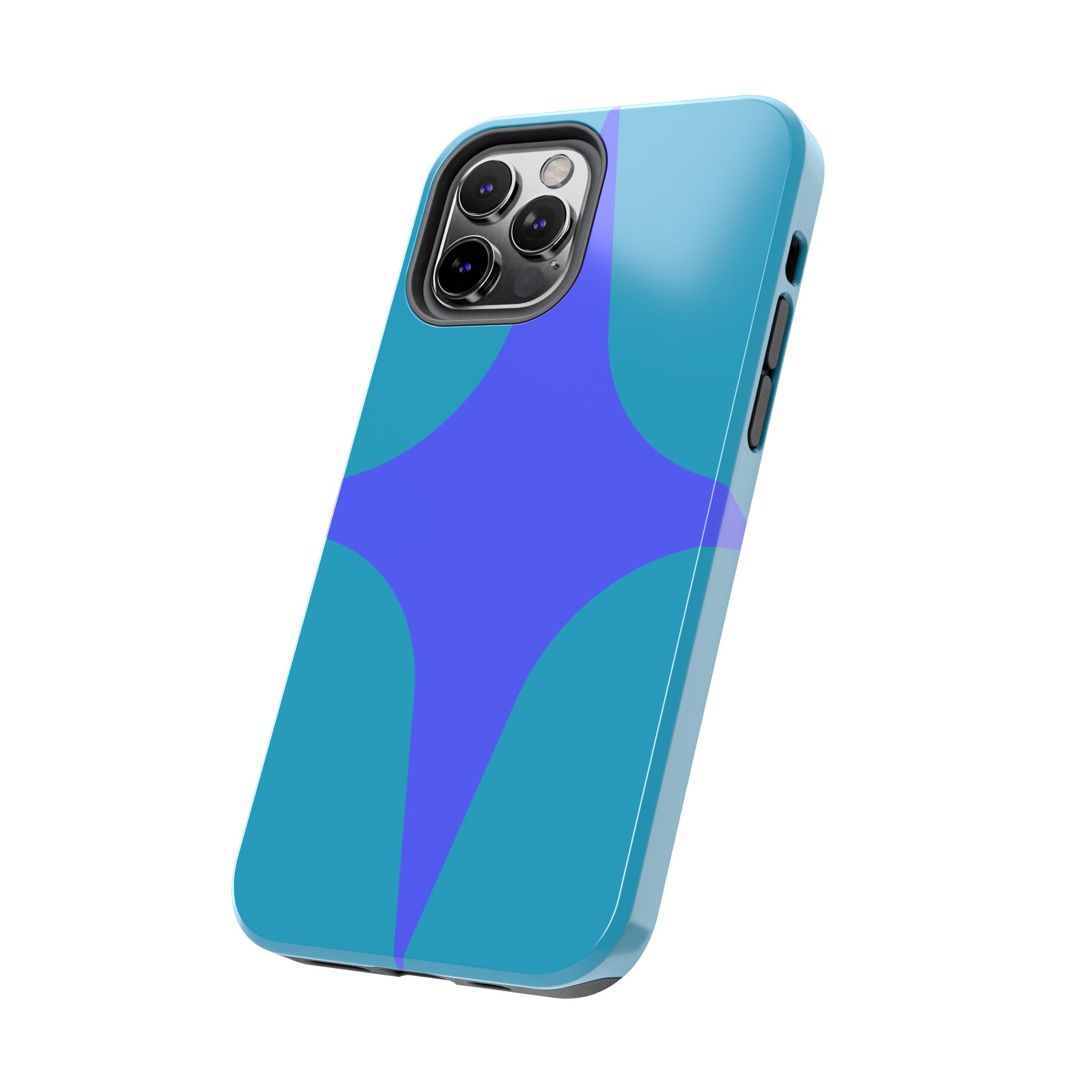 Teal & Indigo Starburst Tough Phone Case — Durable Protective Phone Case