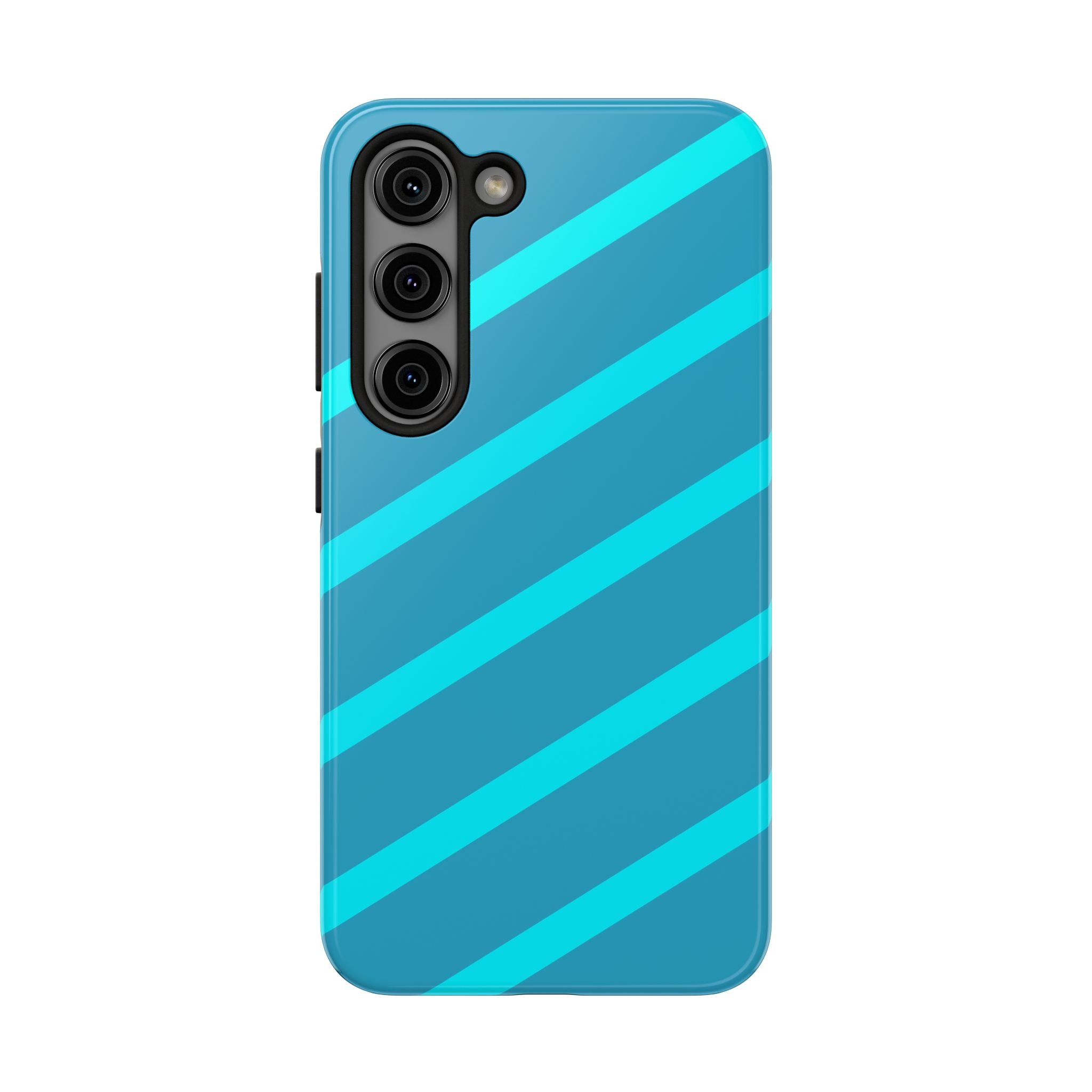 Tough Phone Case — Blue Diagonal Stripe Shockproof Cover