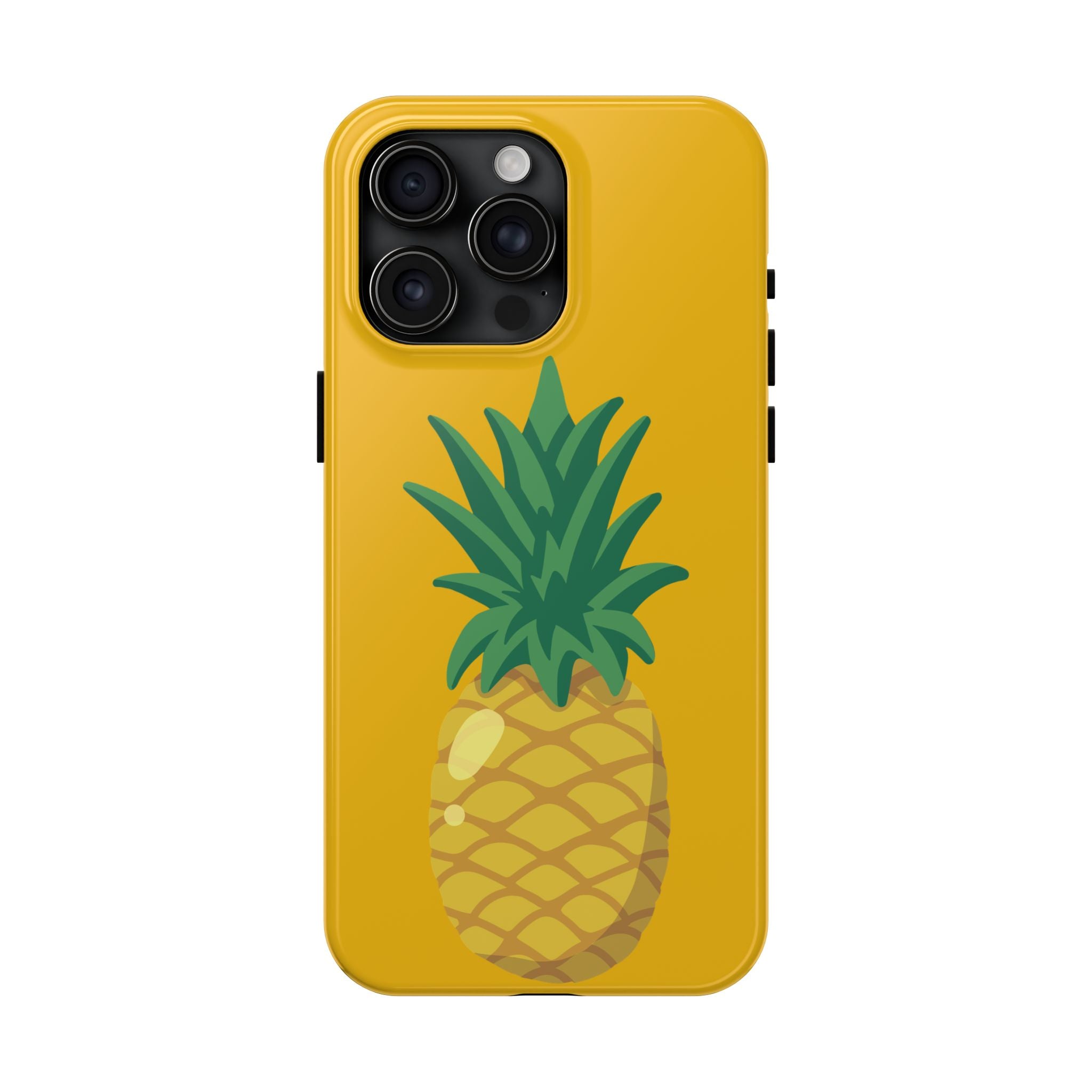 Pineapple Tough Phone Case — Bright Yellow Protective Phone Cover