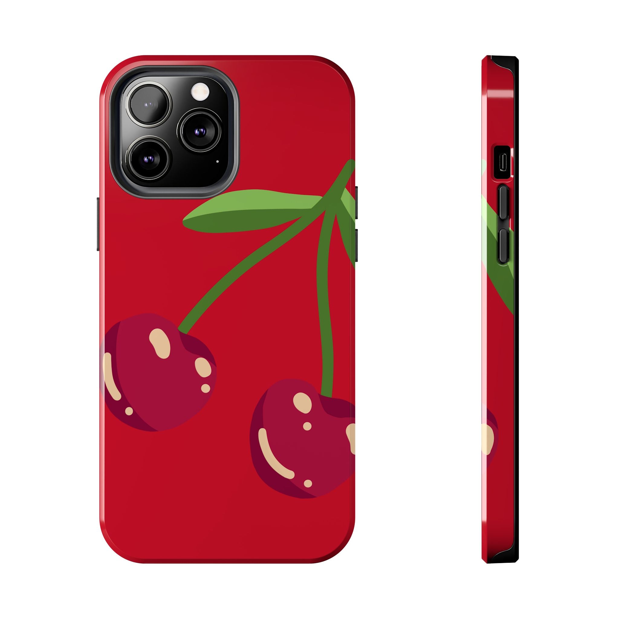 Cherry Red Tough Phone Case — Cute Retro Fruit iPhone Case