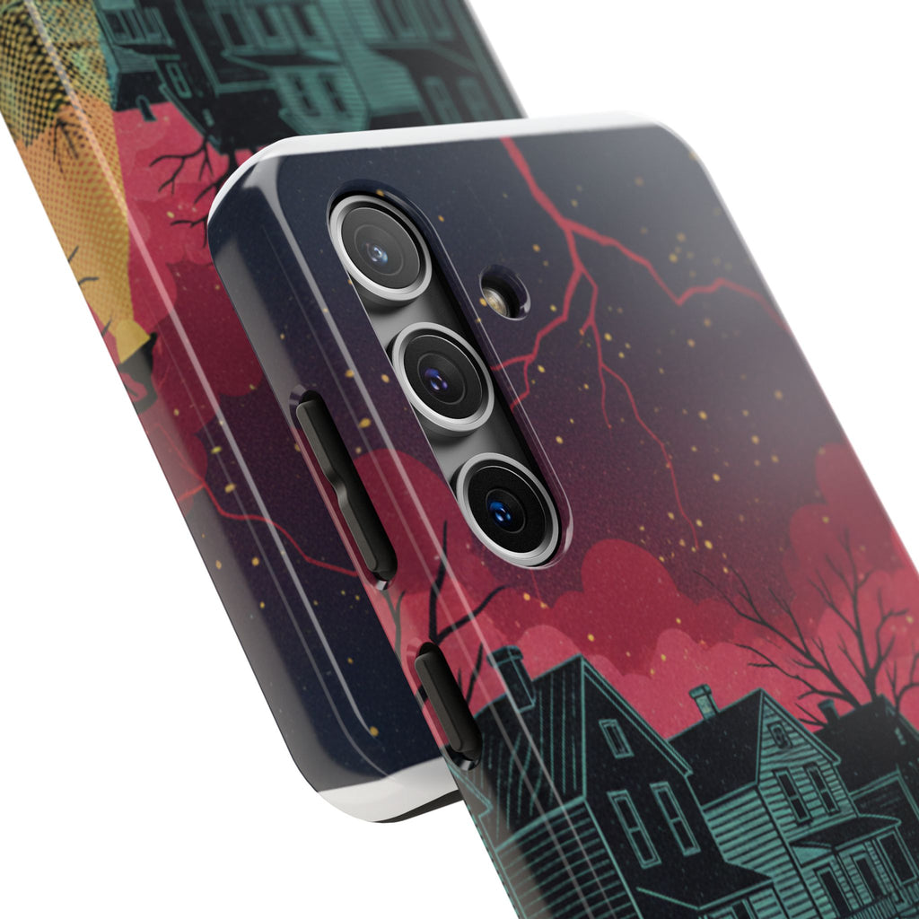 Tough Phone Case — Nostalgic Night Bike Ride Sky Design