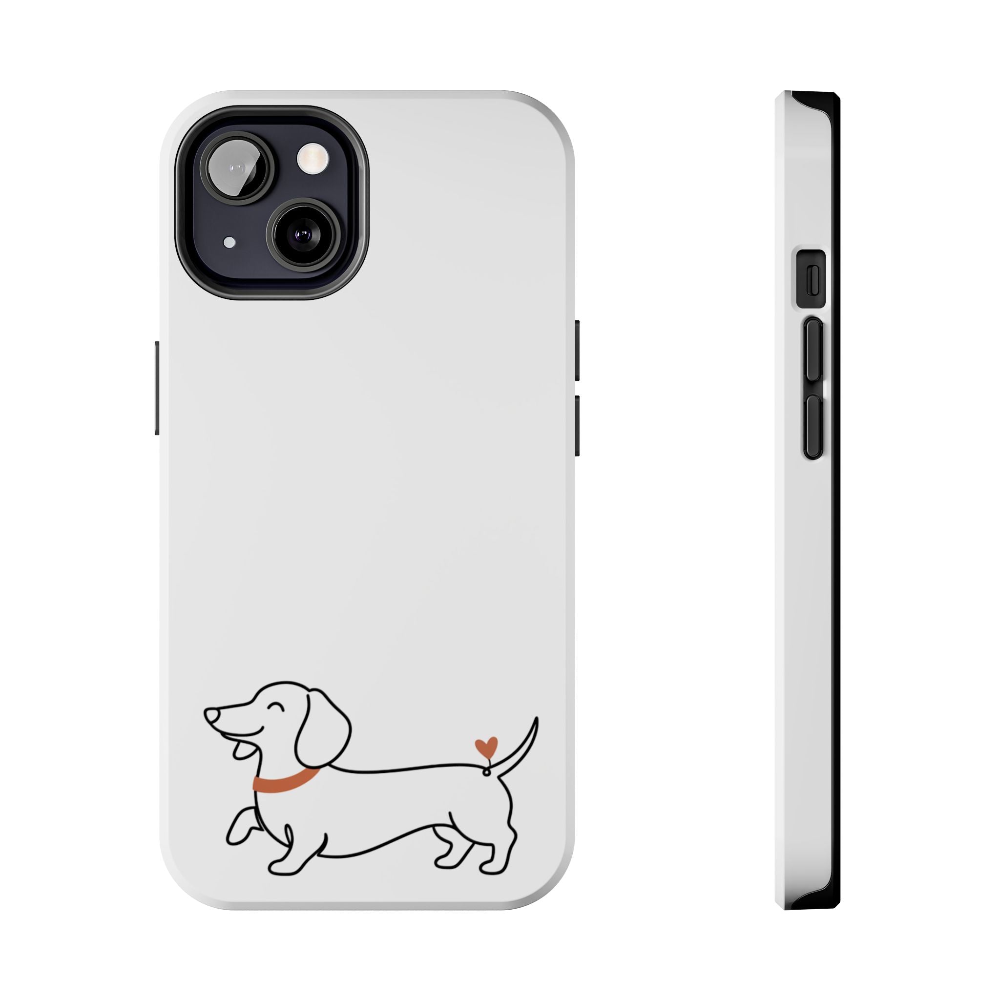 Dachshund Heart Tough Phone Case – Cute Wiener Dog Protective Phone Cover