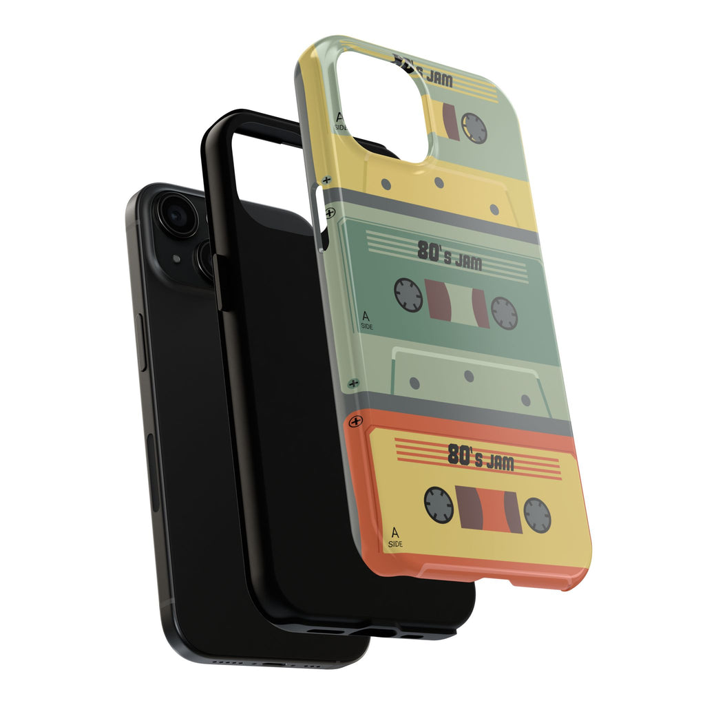 Retro 80s Cassette Tough Phone Case — "80's Jam" Vintage Tape Design