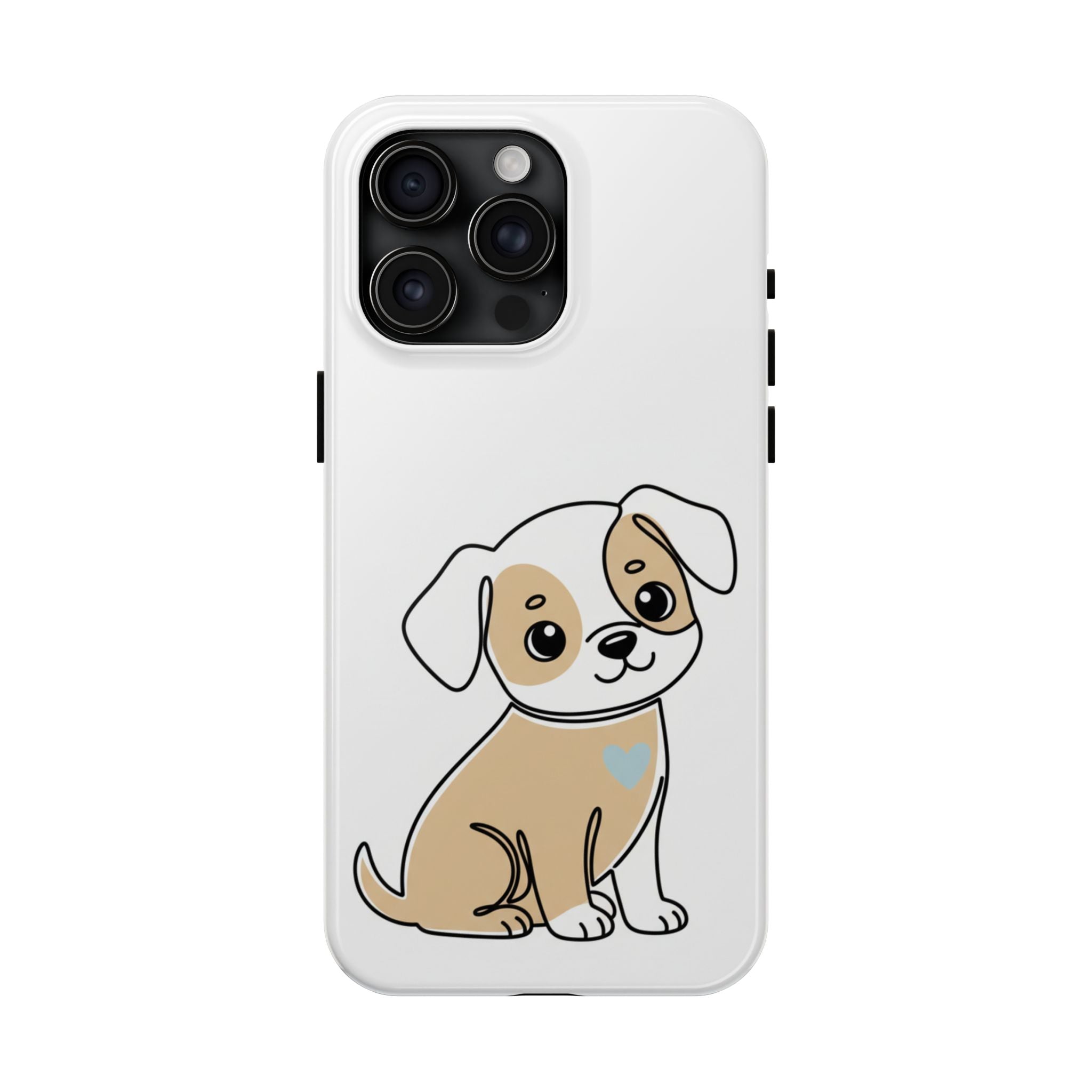 Cute Puppy Tough Phone Case – Cartoon Dog Protective Phone Cover
