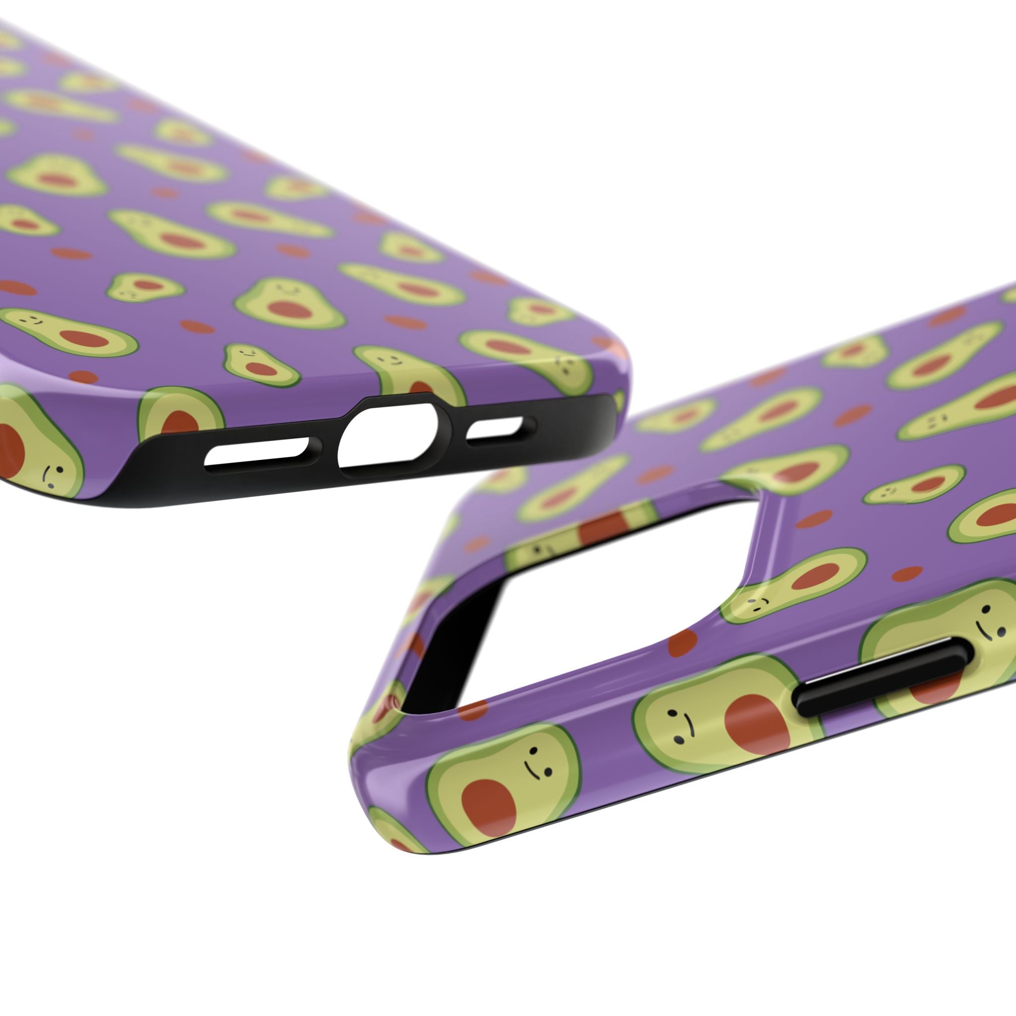 Avocado Pattern Tough Phone Case — Cute Purple Avocado Phone Cover
