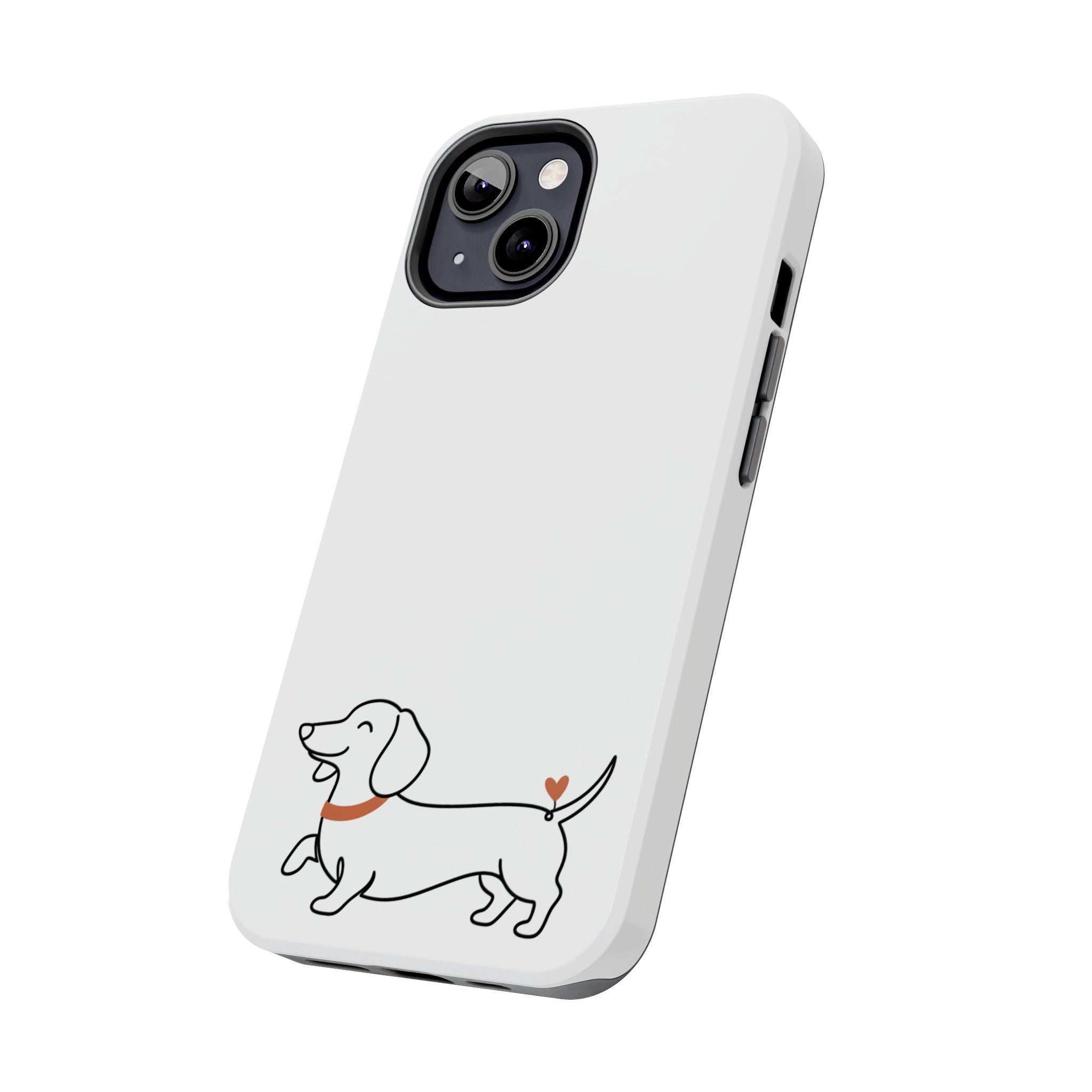 Dachshund Heart Tough Phone Case – Cute Wiener Dog Protective Phone Cover