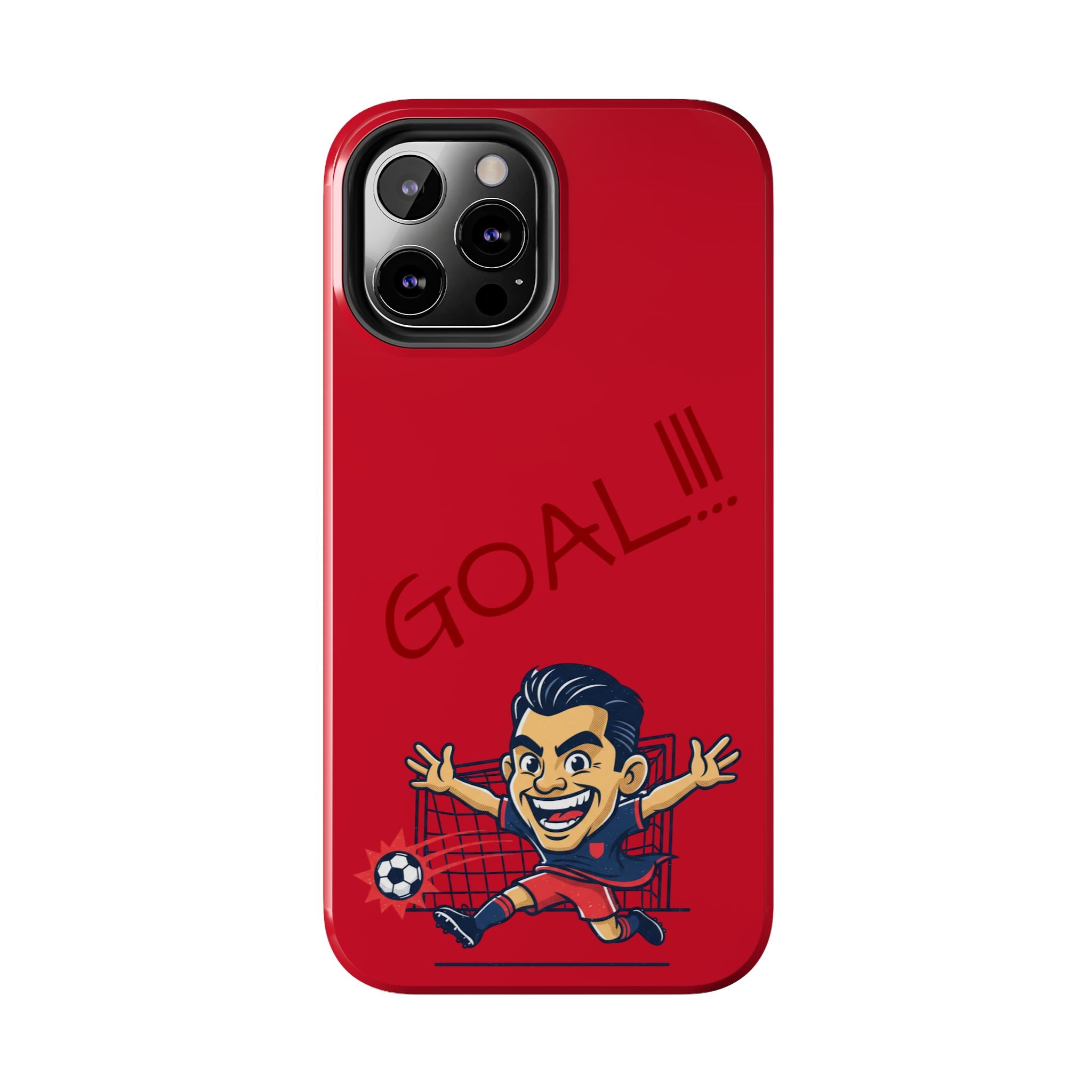 Phone Case — 'GOAL!!!' Cartoon Soccer Player Tough Protective Case