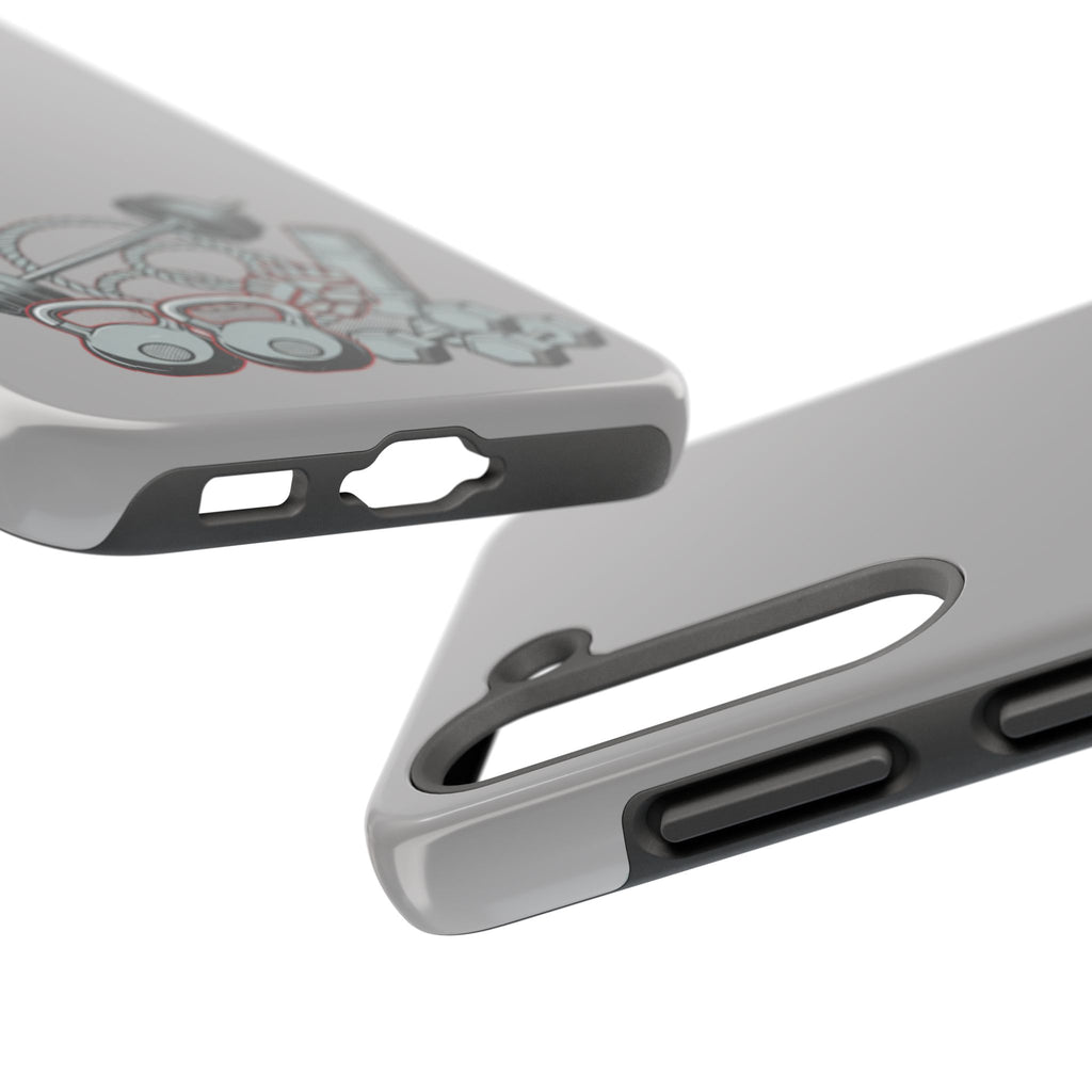 Fitness Gear Tough Phone Case — Dumbbells, Kettlebells & Jump Rope Design